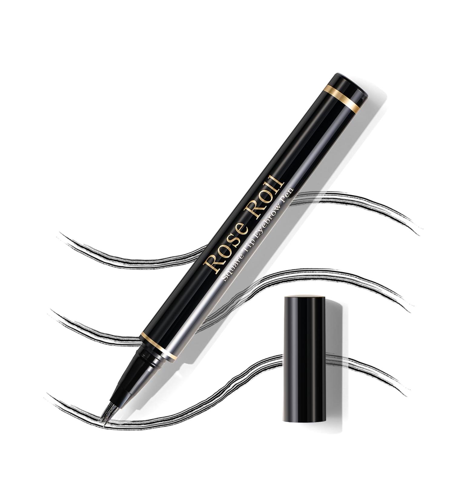 Crayon sourcils Microblading tanche avec brosse poils souples Feutre Sourcils Couleur longue dur e D finissez un maquillage tr s naturel Noir Brun tre
