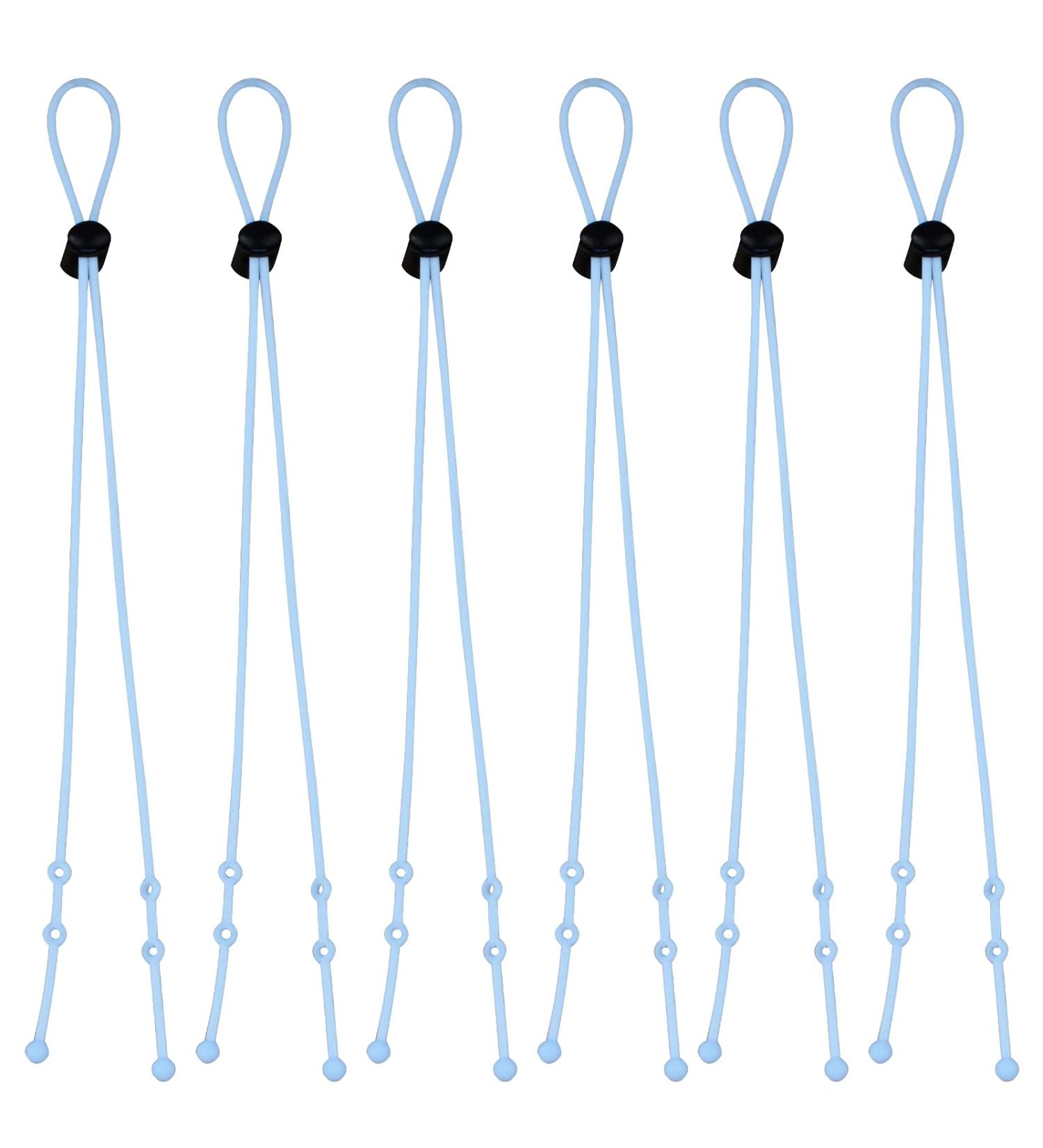 Zeaybsr Adjustable Face Mask Lanyard - 6 Packs Ear Hook Straps for Comfort | Blue Protective Gear - Buy Online on GoSupps.com