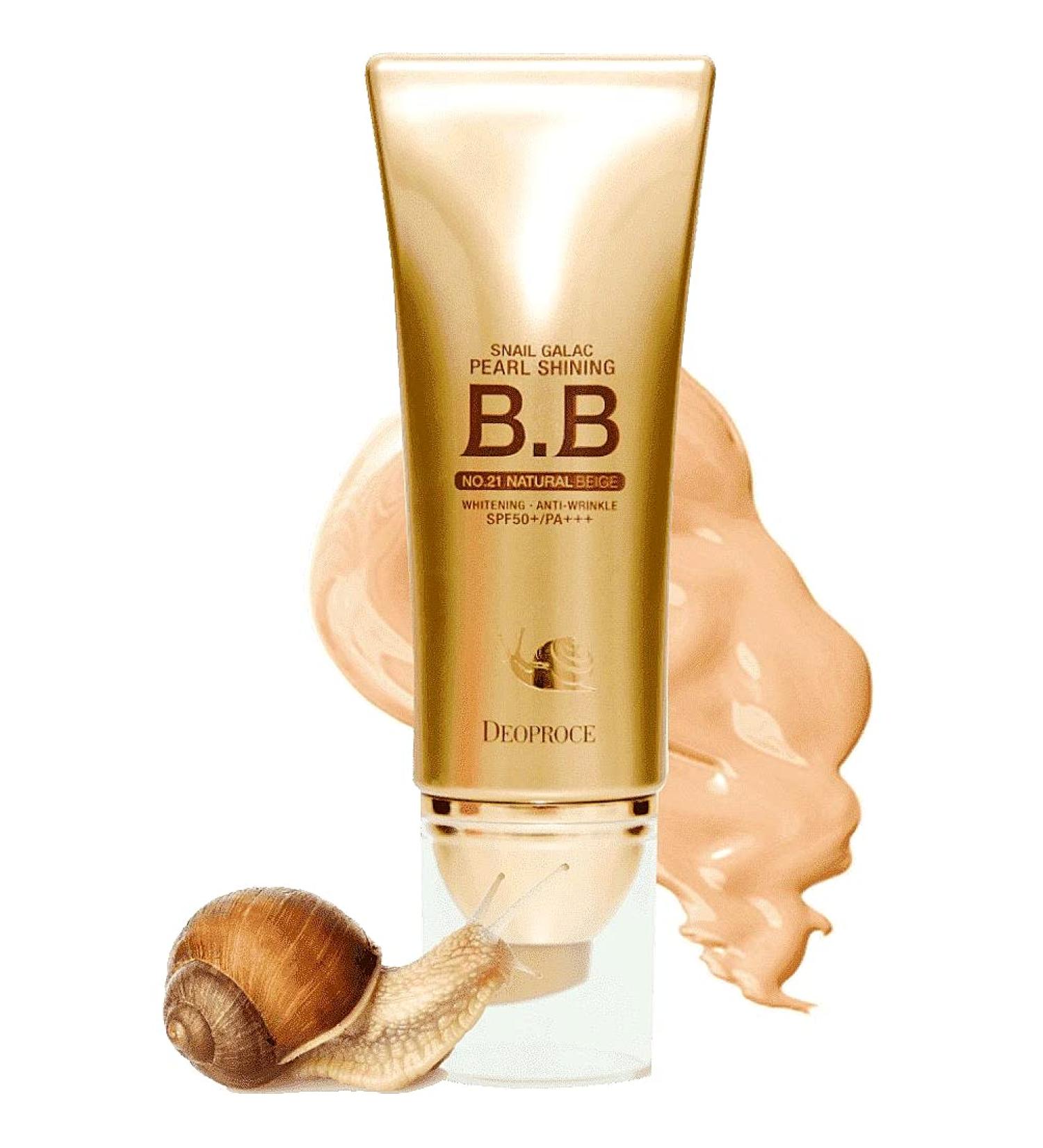 Deoproce Snail Galac Pearl Shining BB Cream SPF50+/PA+++ (#21 Natural Beige) - Brightening and Protecting Formula - Buy Online on GoSupps.com