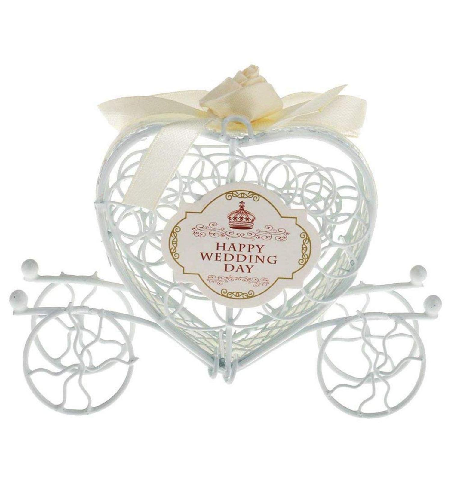 Lodokdre Metal Carriage Gift Box Gift Box Decoration - champagne + white - Buy Online on GoSupps.com