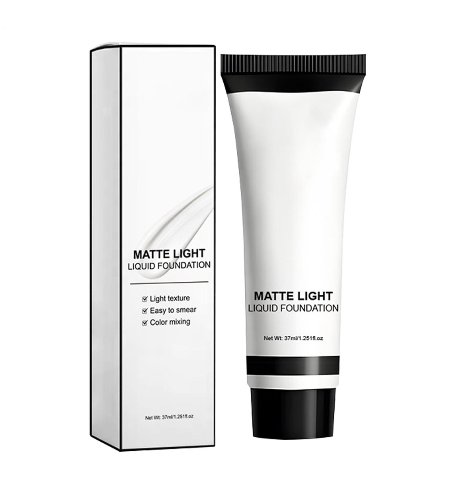 White Makeup Liquid Foundation 37ml | Matte Foundation | Smudge-Proof Matte Liquid Makeup for Cosplay Halloween Stage Performance Parties Activities and Adults - Buy Online on GoSupps.com