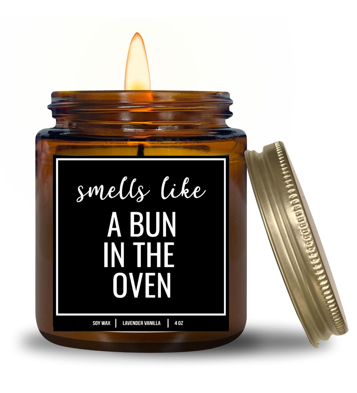 YouNique Designs Pregnancy Announcement Candle - 4 Oz All Natural Soy Vegan Aromatherapy | Perfect Reveal Gift for Grandparents Dad Family Uncle Aunt (Lavender & Vanilla - Buy Online on GoSupps.com