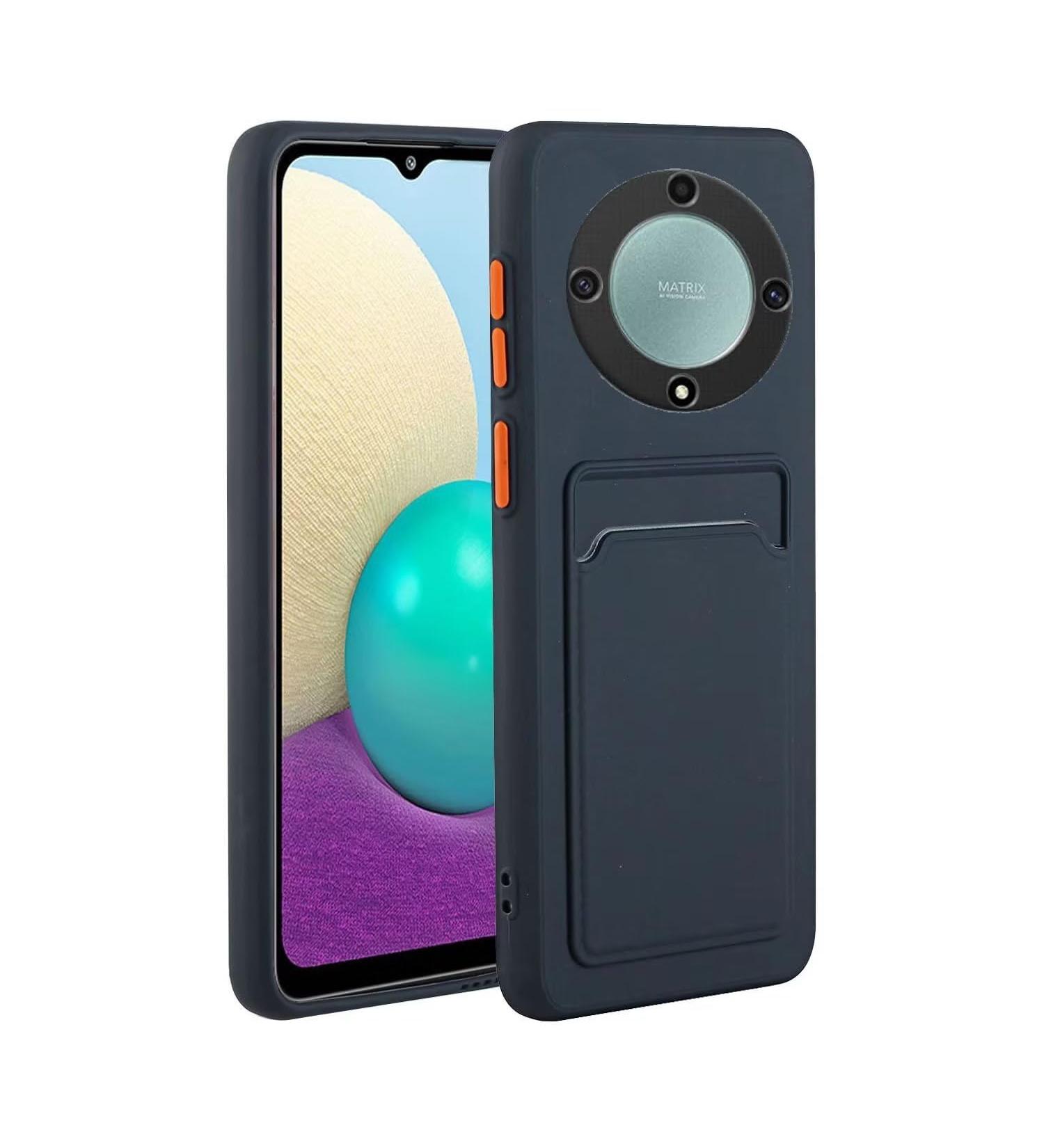 Buy Tivenfezk Nadoli Ultra Thin Silicone Case for Honor Magic 5 Lite 5G - Shockproof Scratch-Resistant Wallet Cover in Dark Blue - Buy Online on GoSupps.com