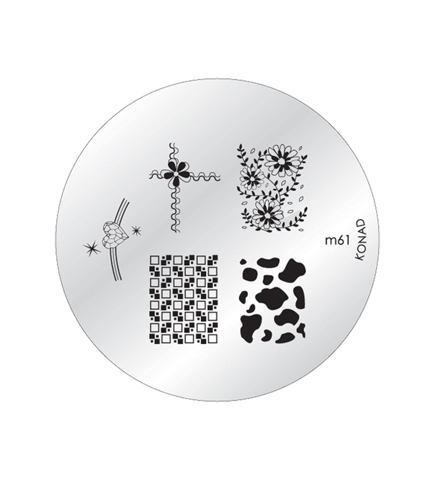 Konad Official M61 Plate for Stamping Nail Art