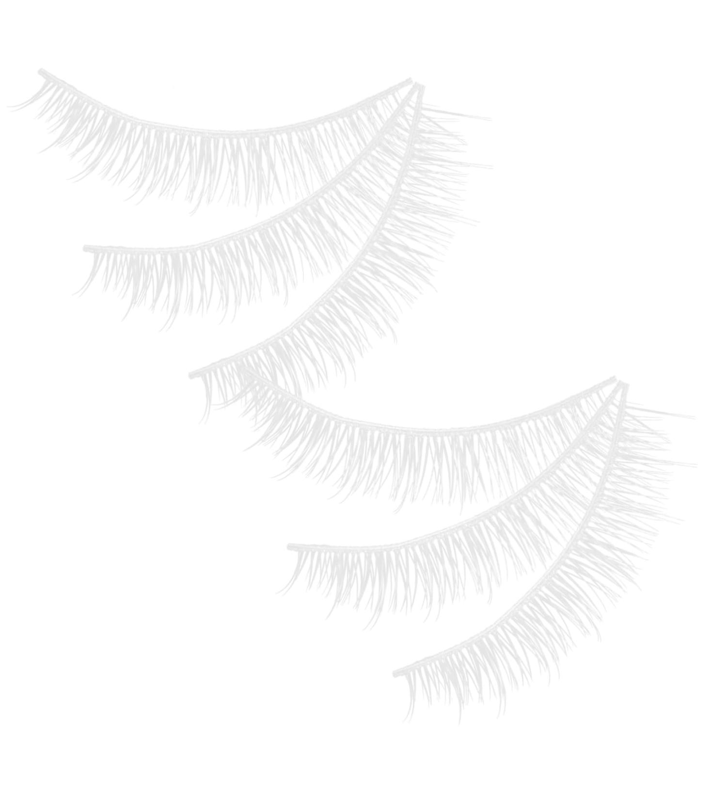 minkissy 3 Pairs Fake Eyelashes False Lashes Faux Eyelashes Lash Clusters Lash Extension Individual Lashes Cosmetic Lashes Color Lashes Fake Lashes White Extend Painted Chemical Fiber - Buy Online on GoSupps.com