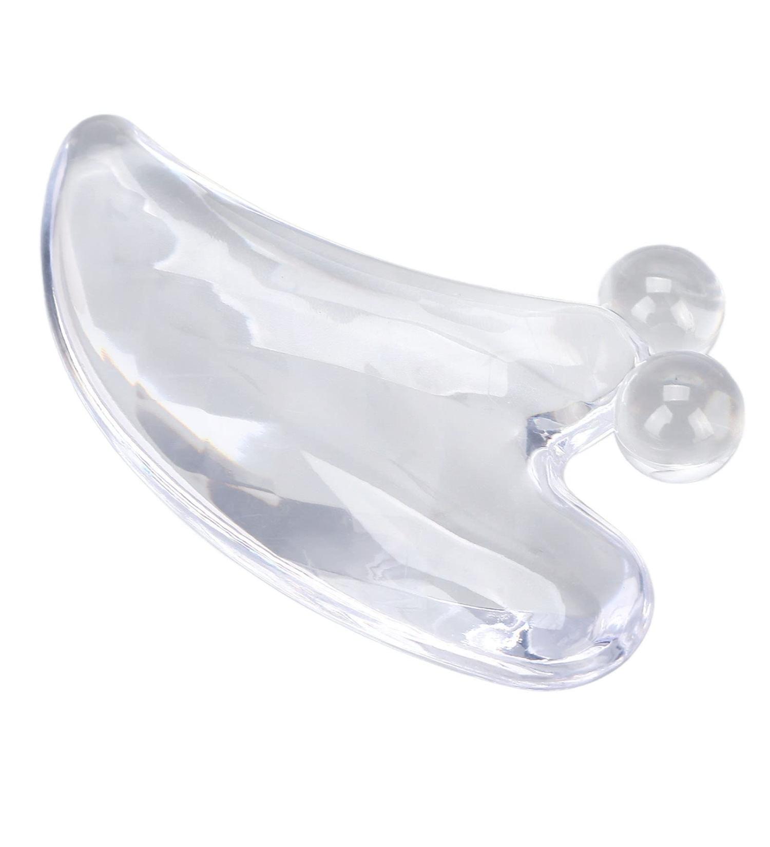 Verdant Touch Gua Sha Facial Tool | Transparent Gua Sha Board for Acupuncture & Trigger Point Therapy | Portable Massage Scraping Tool for Spa Treatments - Buy Online on GoSupps.com