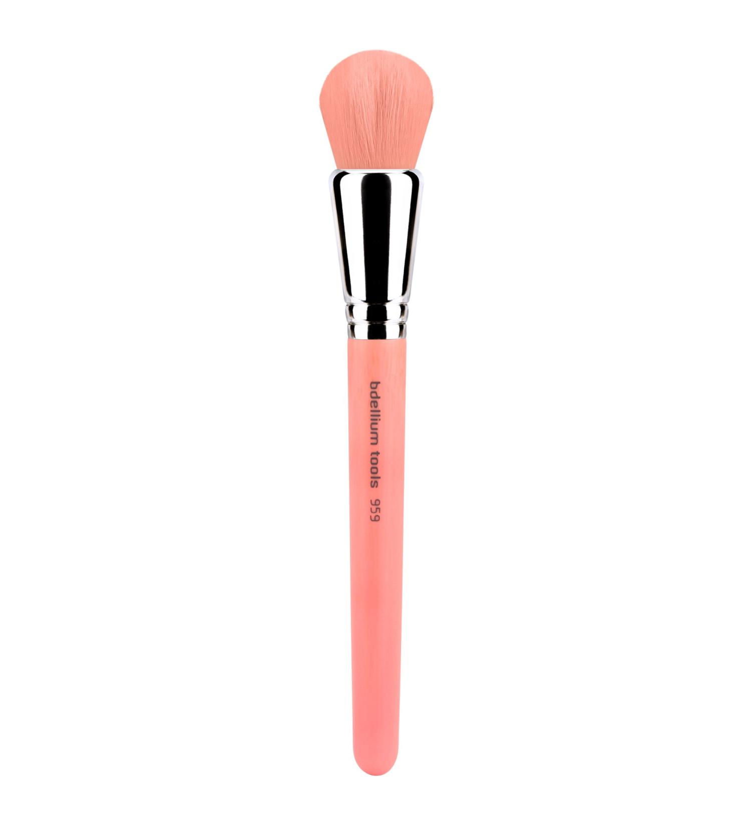 Bdellium Tools Professional Makeup Brush - Pink Bambu Series 959 Powder Blending - With Soft Synthetic Fibers For Blending Powders (Pink 1pc)
