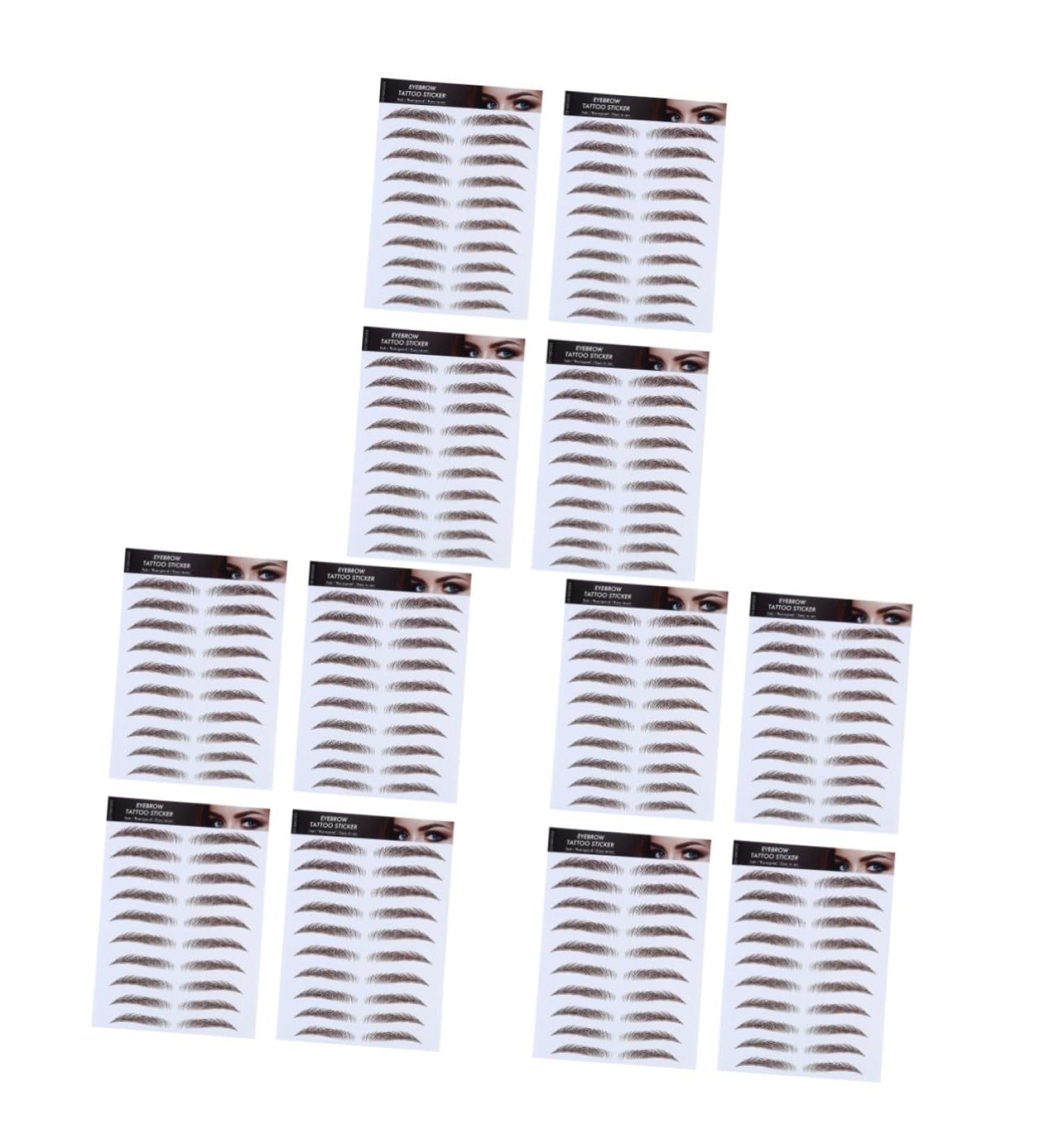 Beavorty 12 Pcs Eyebrow Stickers Authentic Fake Eyebrows Black Makeup Imitation Eyebrow Hair 6d Makeup Tools - Buy Online on GoSupps.com