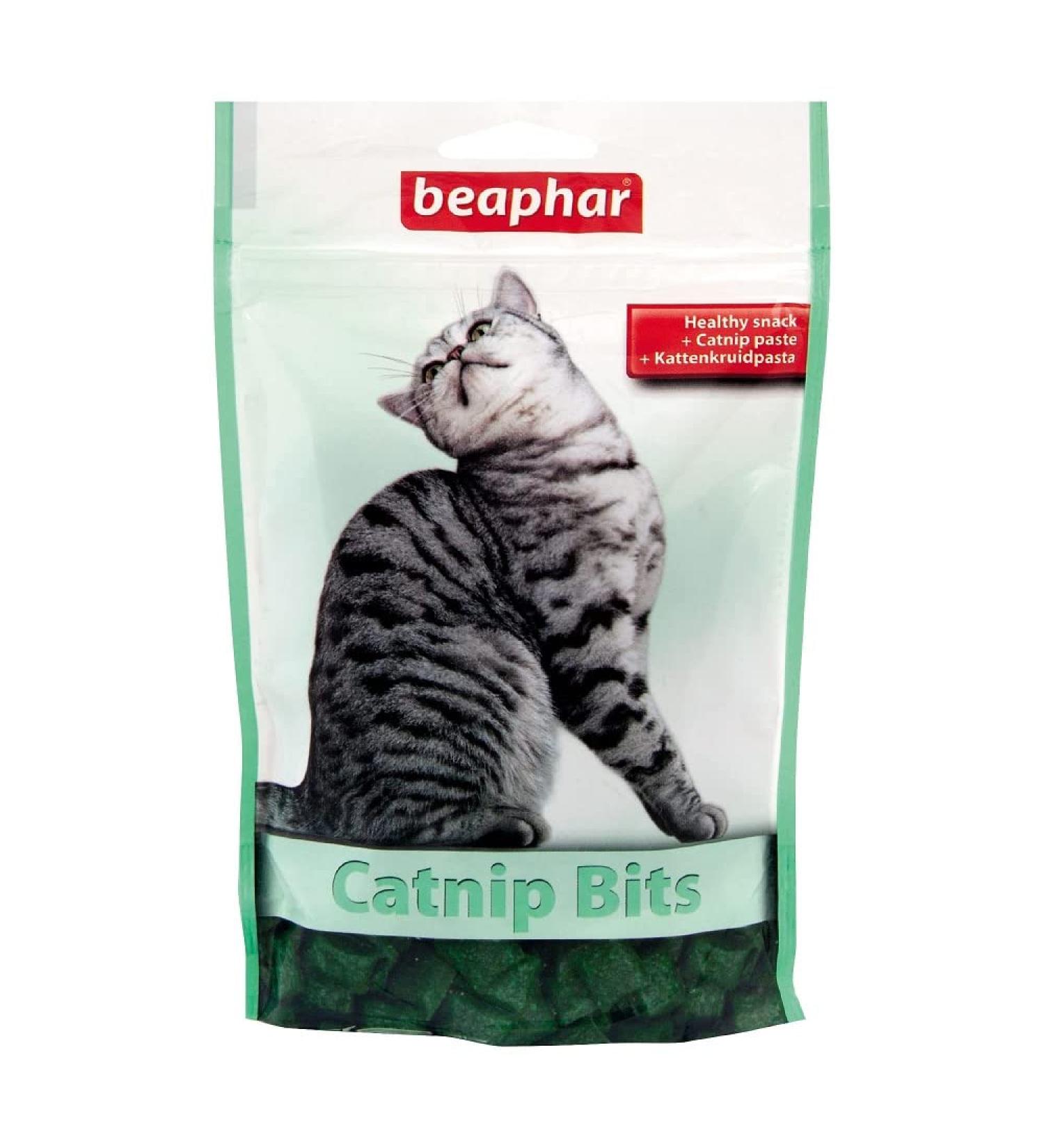 Beaphar Catnip Bits for Cats - Delicious Cat Snacks with Catnip - 150g Pack | International Shipping Available - Buy Online on GoSupps.com