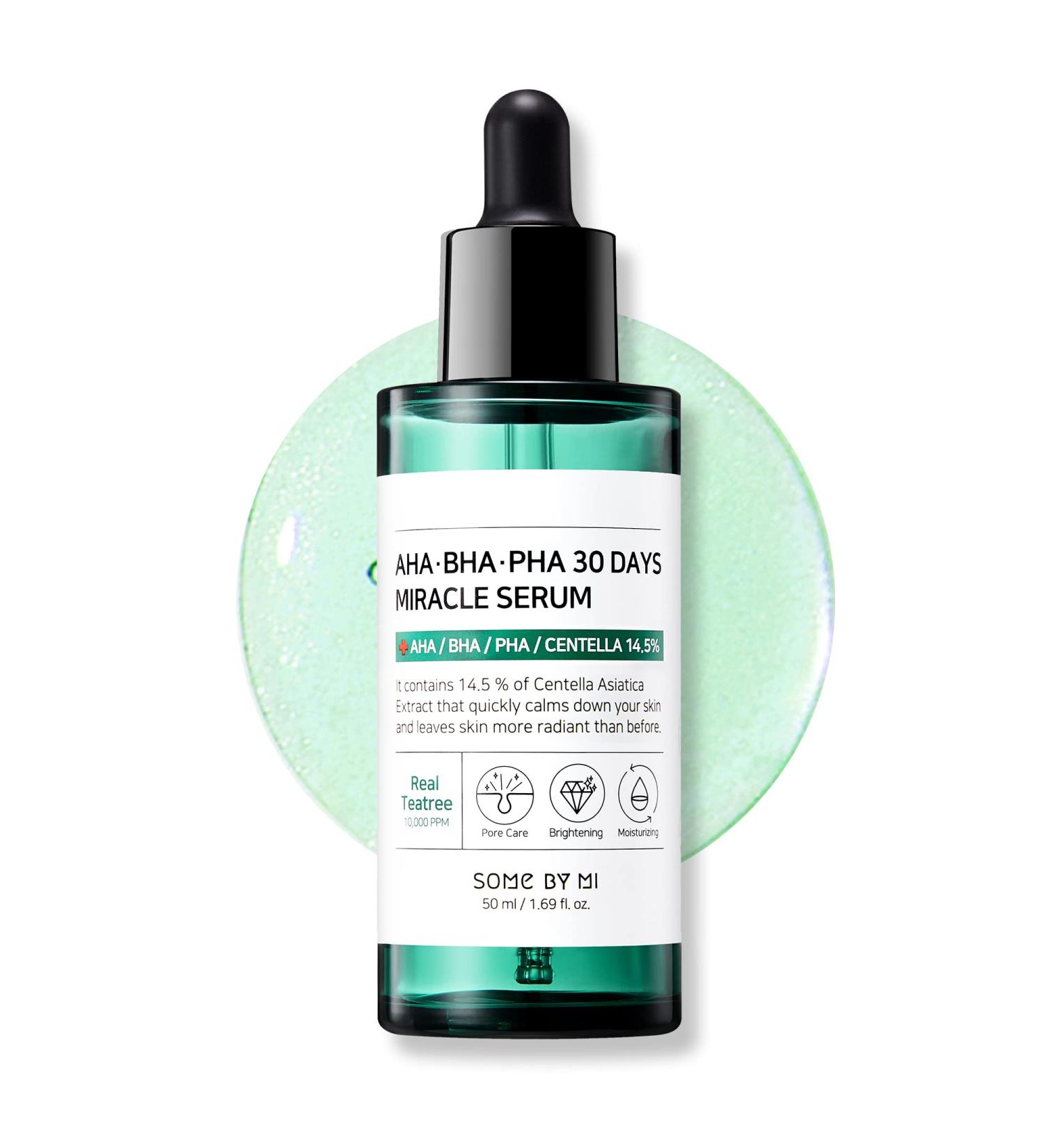 SOME BY MI AHA BHA PHA 30 Days Miracle Serum 50ml - Tea Tree Leaf Water for Sensitive Skin - Sebum & Blemish Care - Dead Cell Removal - Facial Skin Care - Buy Online on GoSupps.com