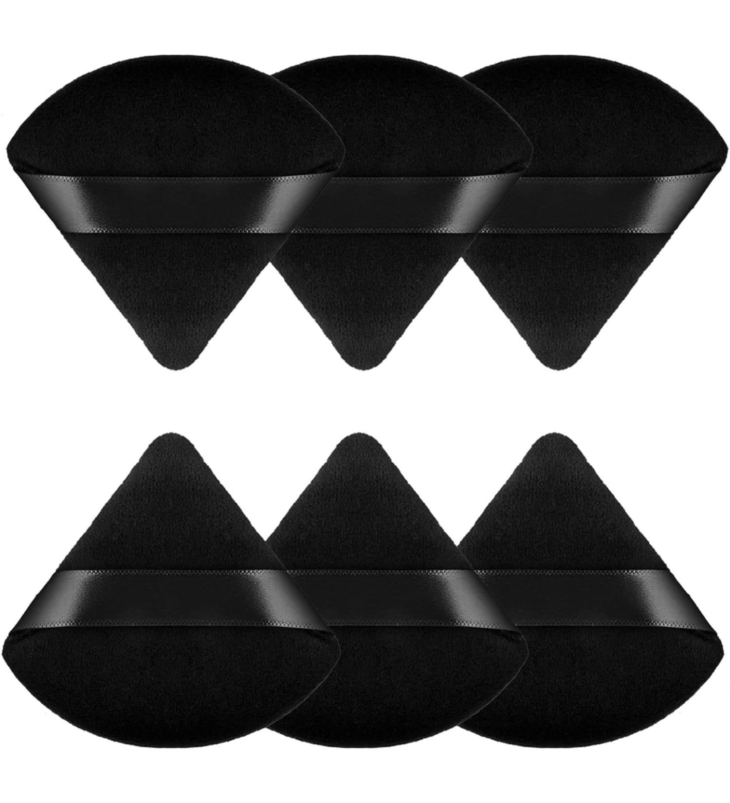 6 Pcs Black Sponge Loose Powder Puff Foundation Concealer Face Makeup Make Up Triangle Sponges Velour Beauty Setting Artist Grip Liner Body Skin Brighten Brow Lift Cosmetic Tools - Buy Online on GoSupps.com