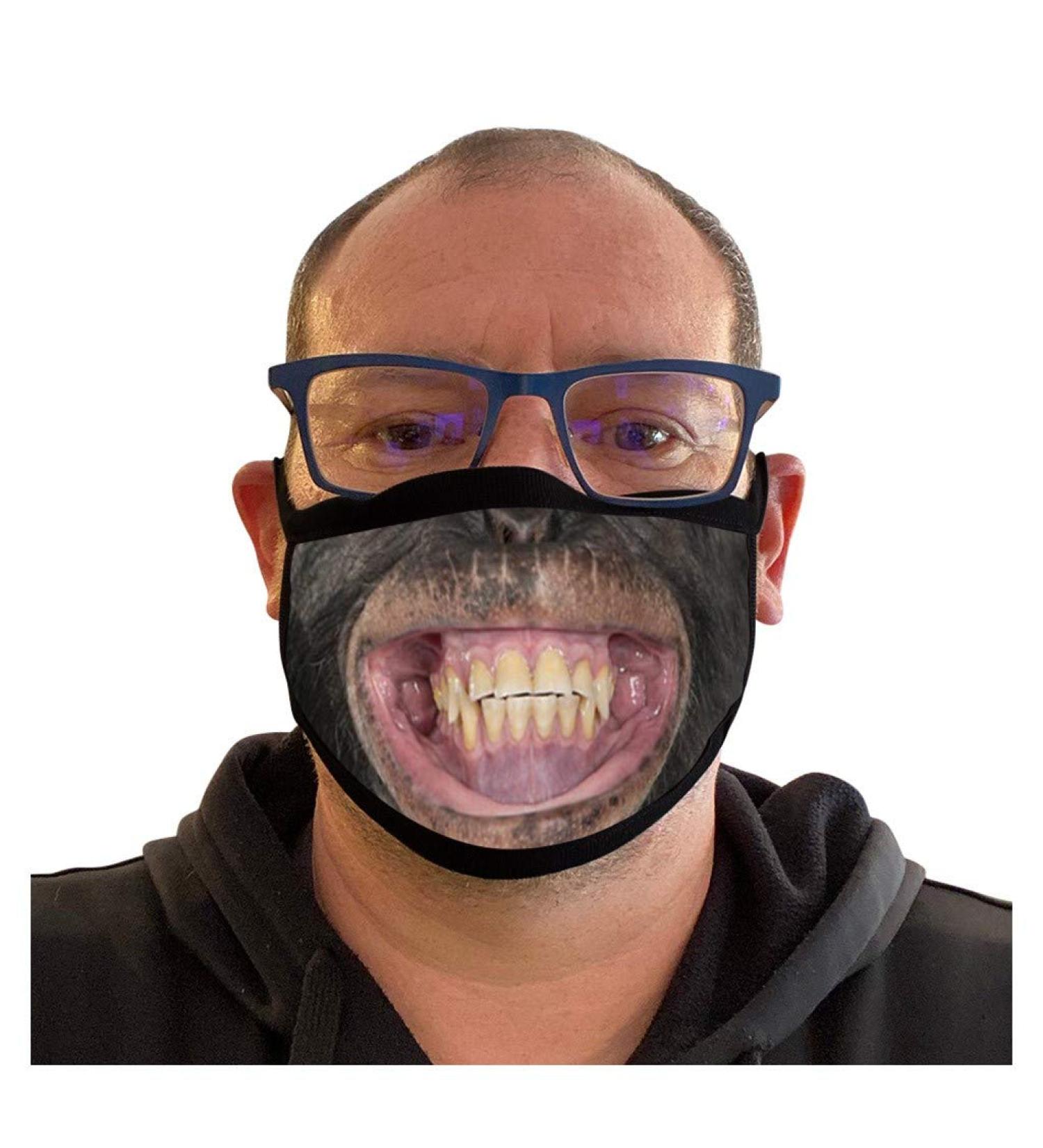 Amyglin Funny Mouth Protection Bandanas - 3D Motif Washable & Reusable Dustproof Face Masks - Multifunction Cloth Neck Gaiter (One Size A042) - Buy Online on GoSupps.com