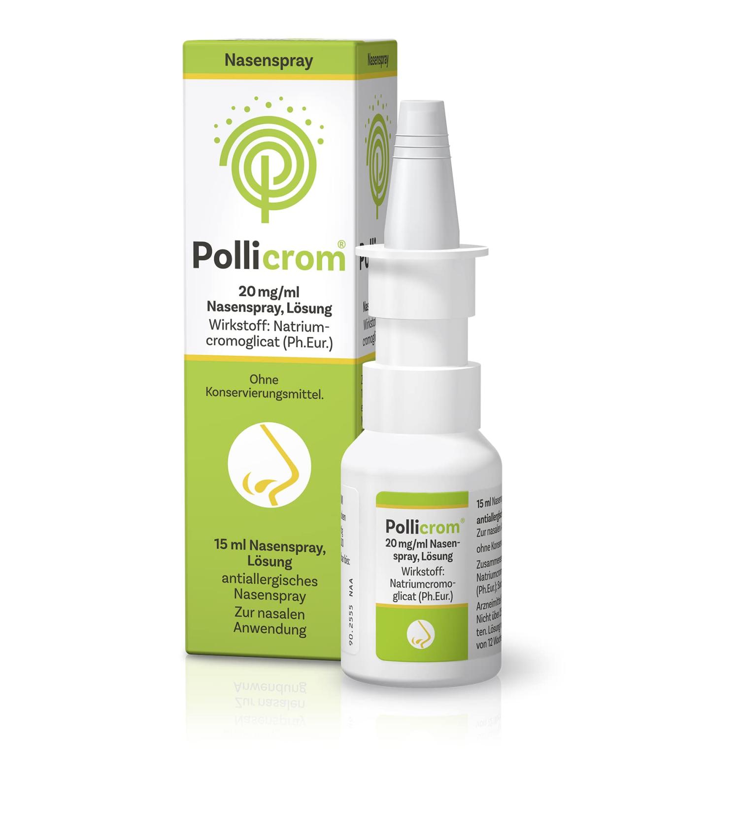 Pollicrom Nasal Spray 15ml - Year-Round Allergy Relief with Cromoglycic Acid for Gentle Protection - Buy Online on GoSupps.com