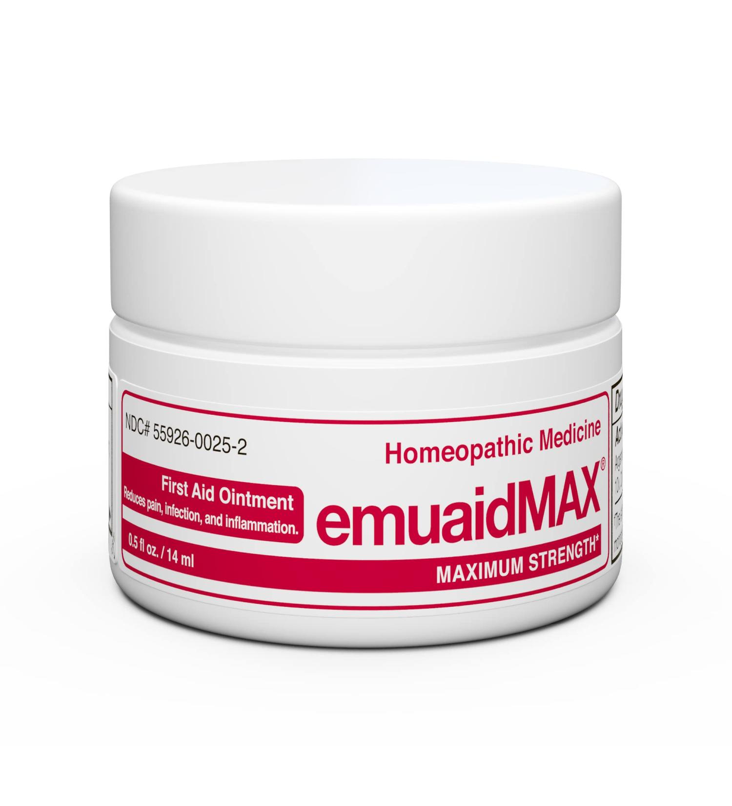EMUADMAX Ointment 0.5oz - Maximum Strength Eczema Cream for Athletes Foot, Psoriasis, Jock Itch, Rash & Skin Yeast Infection - Buy Online on GoSupps.com