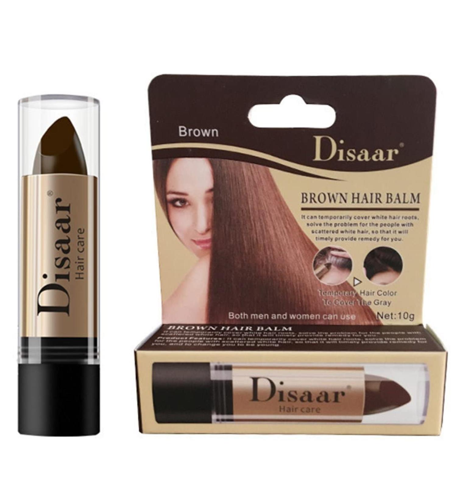 DISAAR BEAUTY Disaar Beauty Hair Care Balm Hide White Grizzle Hair Color Lipstick 10G (BROWN) - Buy Online on GoSupps.com