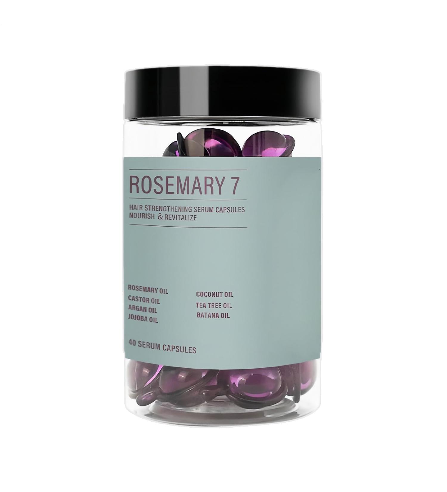 Rosemary oil hair care capsules hair serum for stronger fuller and shinier hair. Use on dry or wet hair. 40 capsules. - Buy Online on GoSupps.com