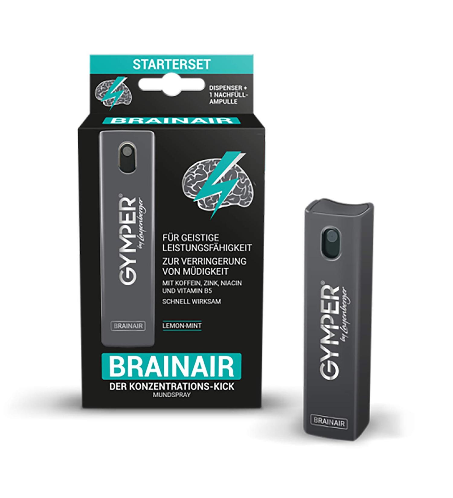 Buy GYMPER by Layenberger Brainair Starter Mouth Spray - Lemon-Mint Energy Kick Ampoules (2 x 10ml) for Boosting Energy - International Shipping Available - Buy Online on GoSupps.com