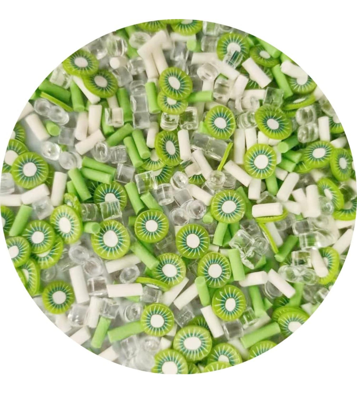 NIANTU11 100g Mixed Rhinestone Fruit Slices Polymer Hot Clay Sprinkles for Crafts DIY Tiny Cute Plastic klei Accessories Nail Arts Gift (Color : 1)