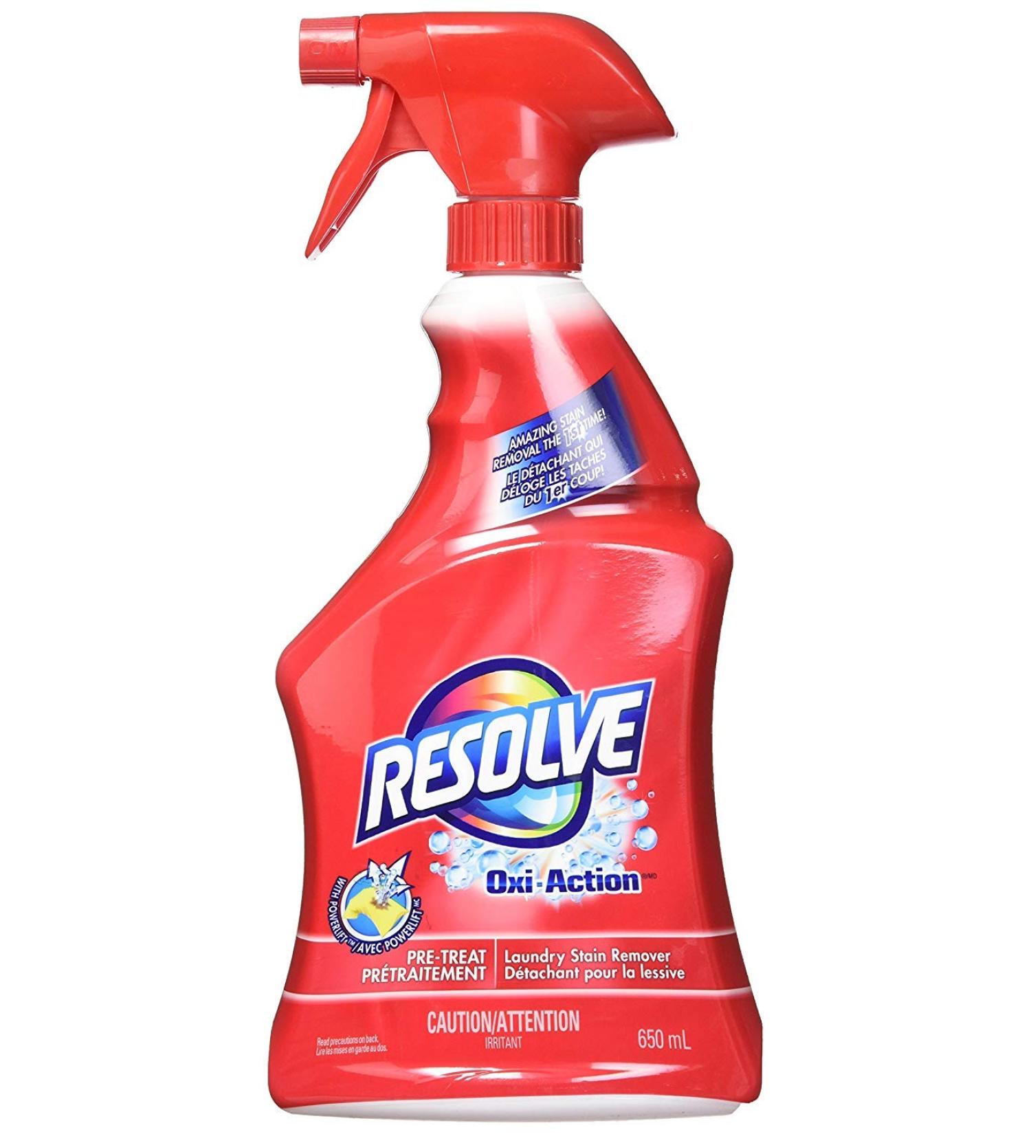 Resolve Oxi-Action Pre-Treatment Laundry Stain Remover Spray 2 Pk x 22 Fl.Oz / 650 Ml Ea. ...