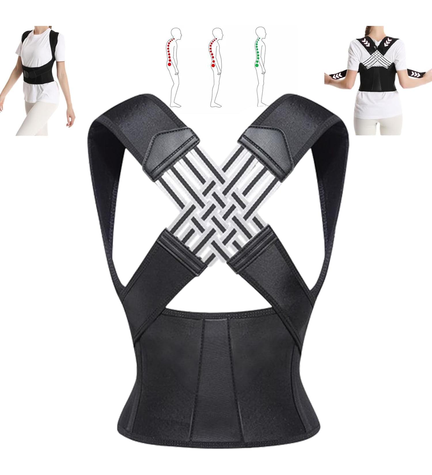 Adjustable Back Support & Posture Corrector - Ideal for Office & Home Fitness | Unisex Back Trainer Belt - Buy Online on GoSupps.com