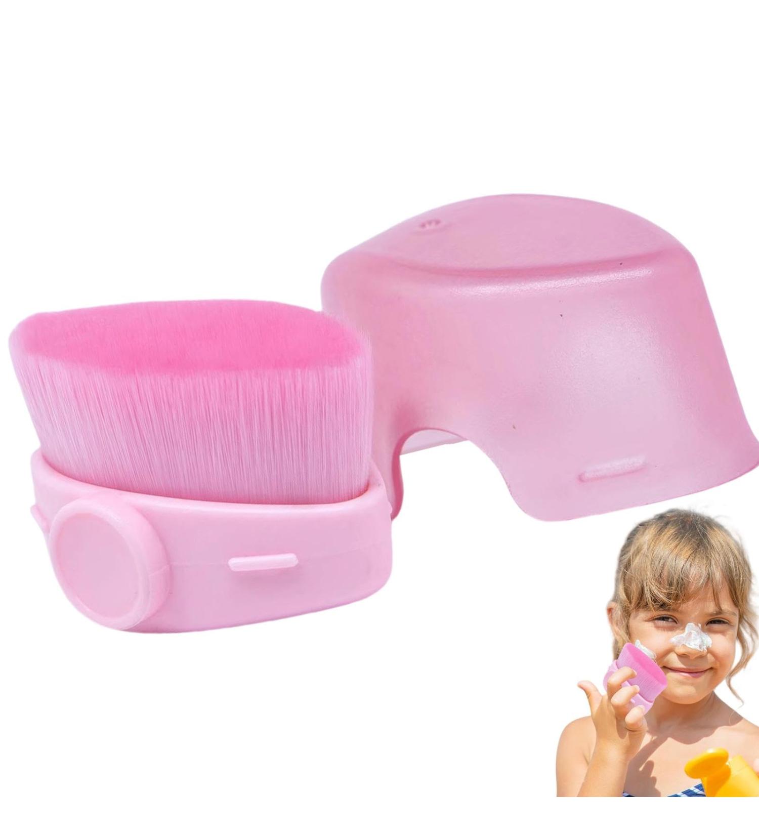 Sun Protection Brush For Sun Protection Brush Applicator Sunscreen Applicator with Lid Precise Control Soft Fiber Bristles Portable Cosmetic Brushes in Pink - Buy Online on GoSupps.com
