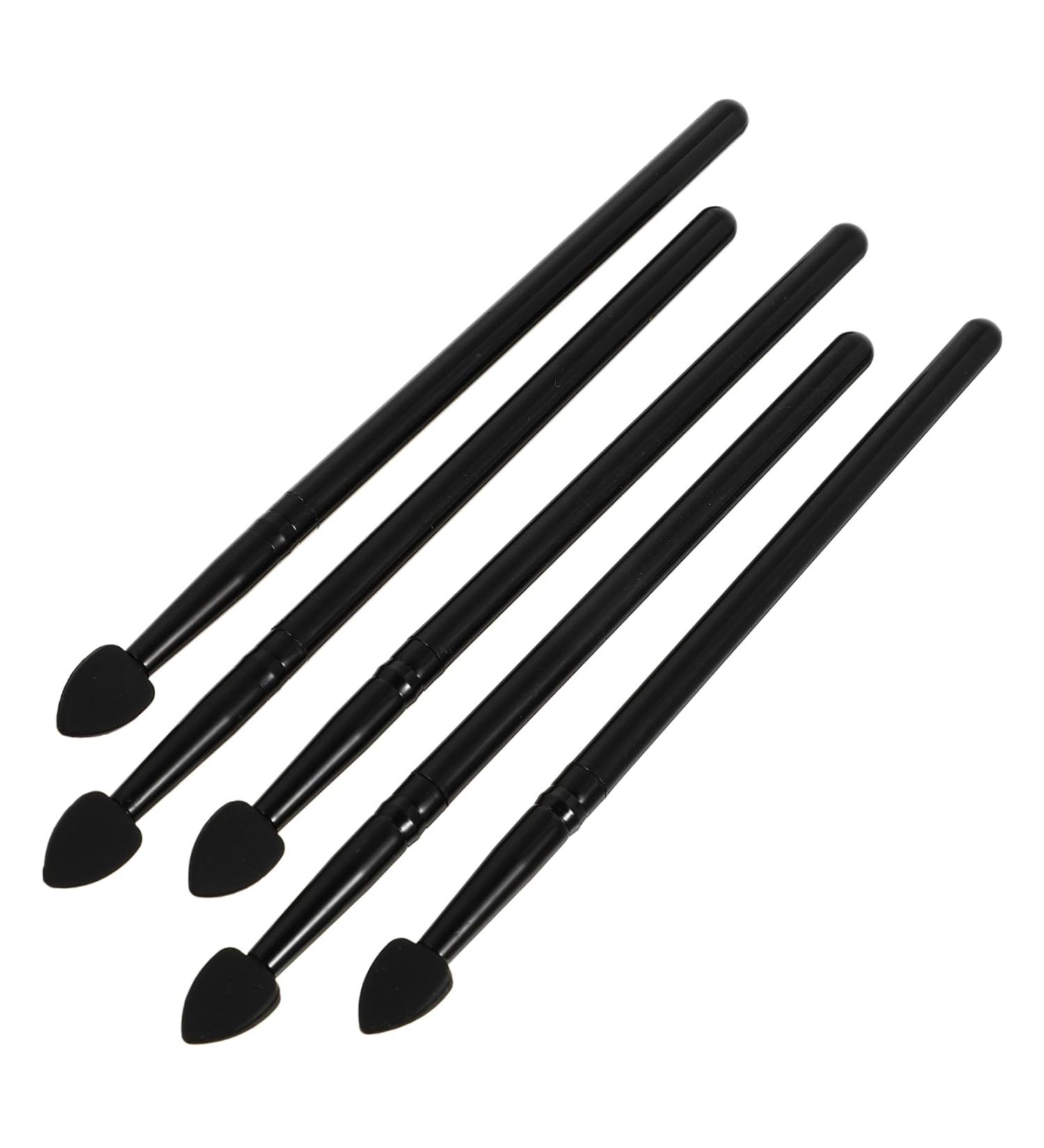 Beavorty 5pcs Silicone Eyeshadow Brush Make up Kit Silicone Eye Brush Makeup Eye Cosmetic Tool Suite Portable 13x1cm Black - Buy Online on GoSupps.com