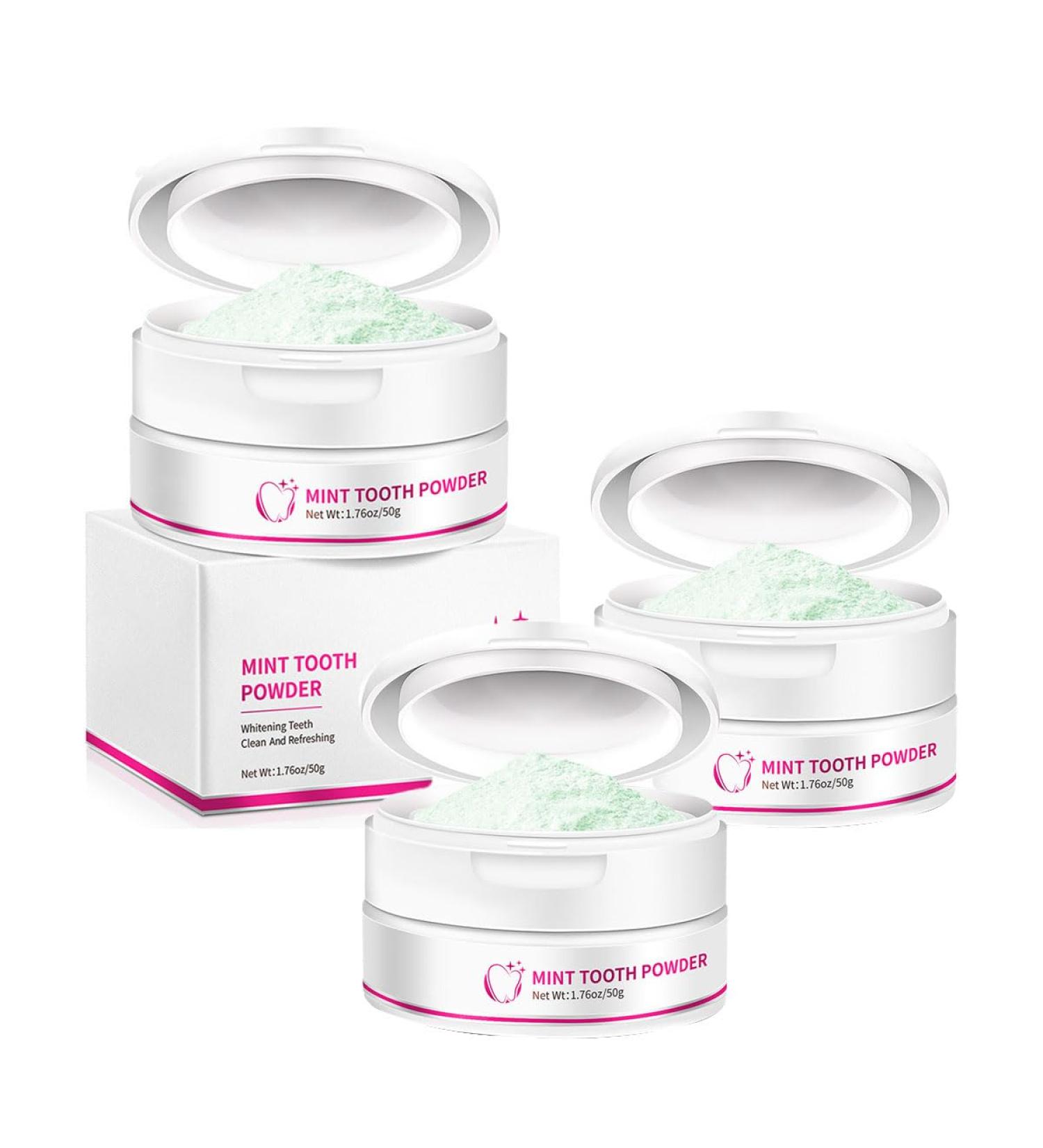 Icoyea Smile Powder Tooth Powder Teeth Whitening Powder Mint Tooth Powder Tooth Stain Remover Dental Care Teeth Whitening Products (3pcs) - Buy Online on GoSupps.com