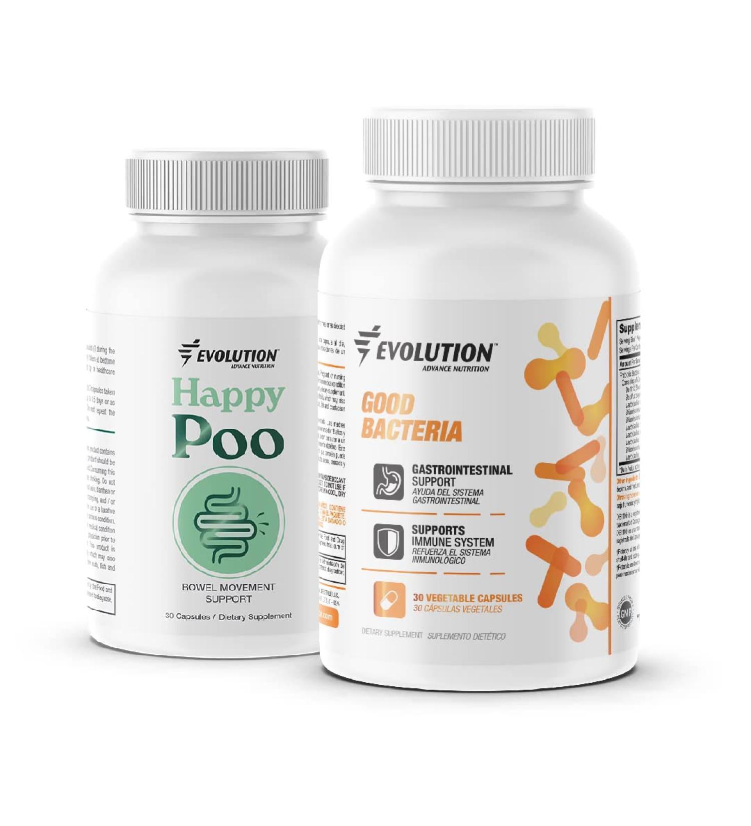Evolution Advance Nutrition Happy Colon + Pro Daily Probiotic - Vegan & Gluten Free (30 Capsules) - Buy Online on GoSupps.com