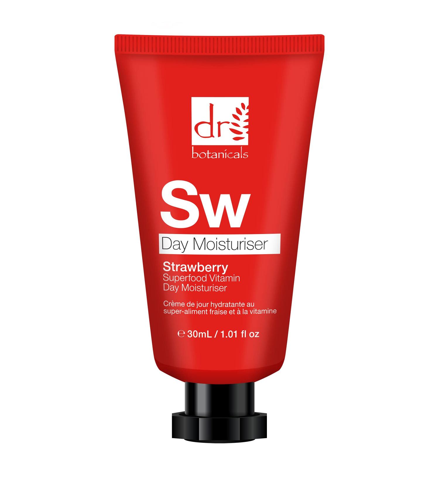 Dr Botanicals Strawberry & Juniper Berry Day Moisturiser Hydrating Vegan Skincare with Vitamins B6 C E & K for Radiant Dewy Complexion 2.02 Fl Oz (Pack of 1) - Buy Online on GoSupps.com