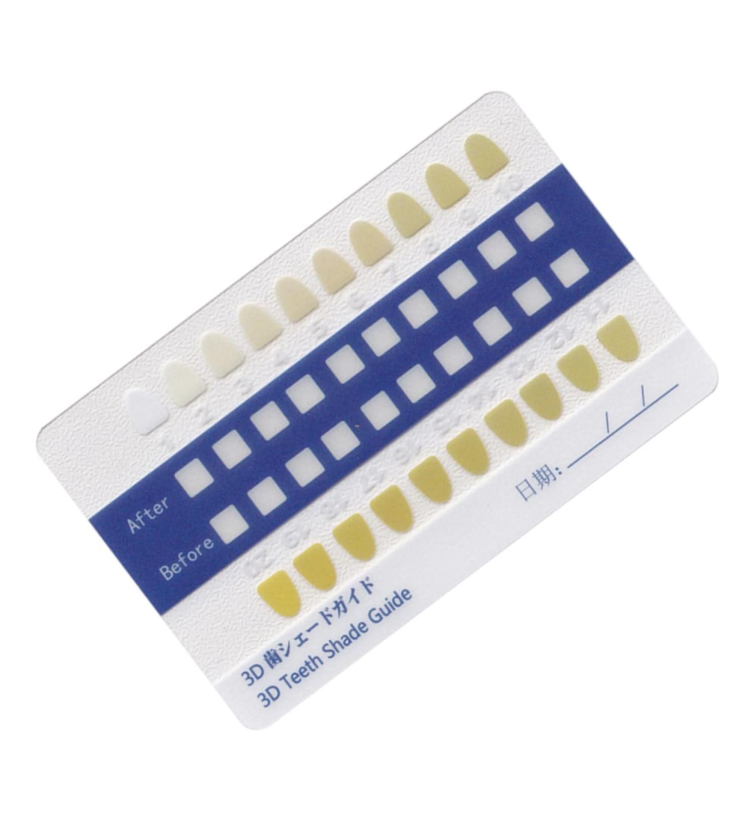 Clispeed Tooth Color Card - 20 Piece Set for Accurate Tooth Shade Matching | Bleached & Natural Tones | Frosted PVC Chart for Dental Professionals | Ideal for Oral Deliveries | Enhance Your Smile with Precision - Buy Online on GoSupps.com