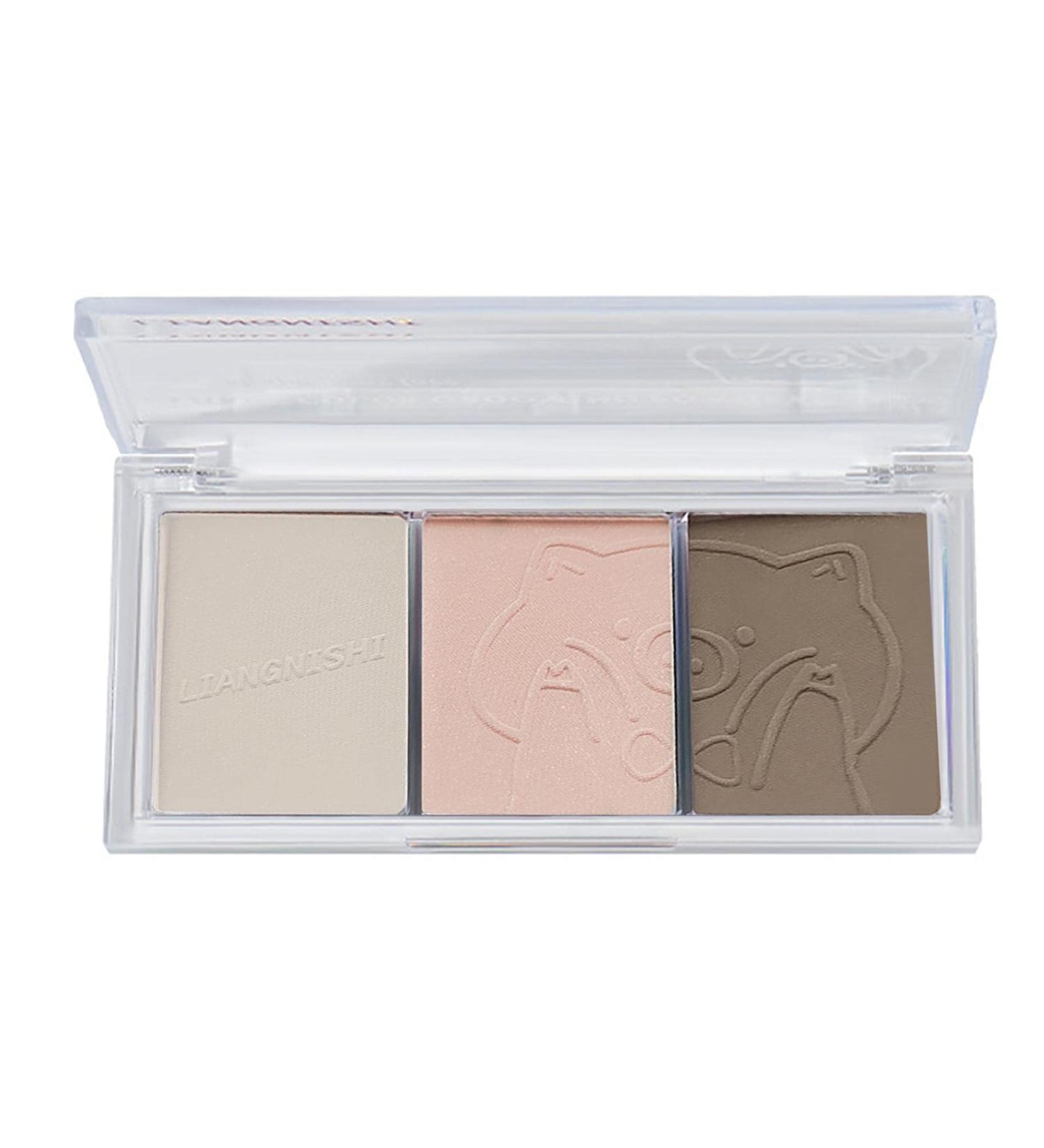 Highlighter Concealer Palette 3 Colors Face Contouring Palette Matte Shimmer Face Highlighter Powder Bronzer Powder Pallet for Face Cheekbones Contouring Highlighting Sculpting/l - Buy Online on GoSupps.com