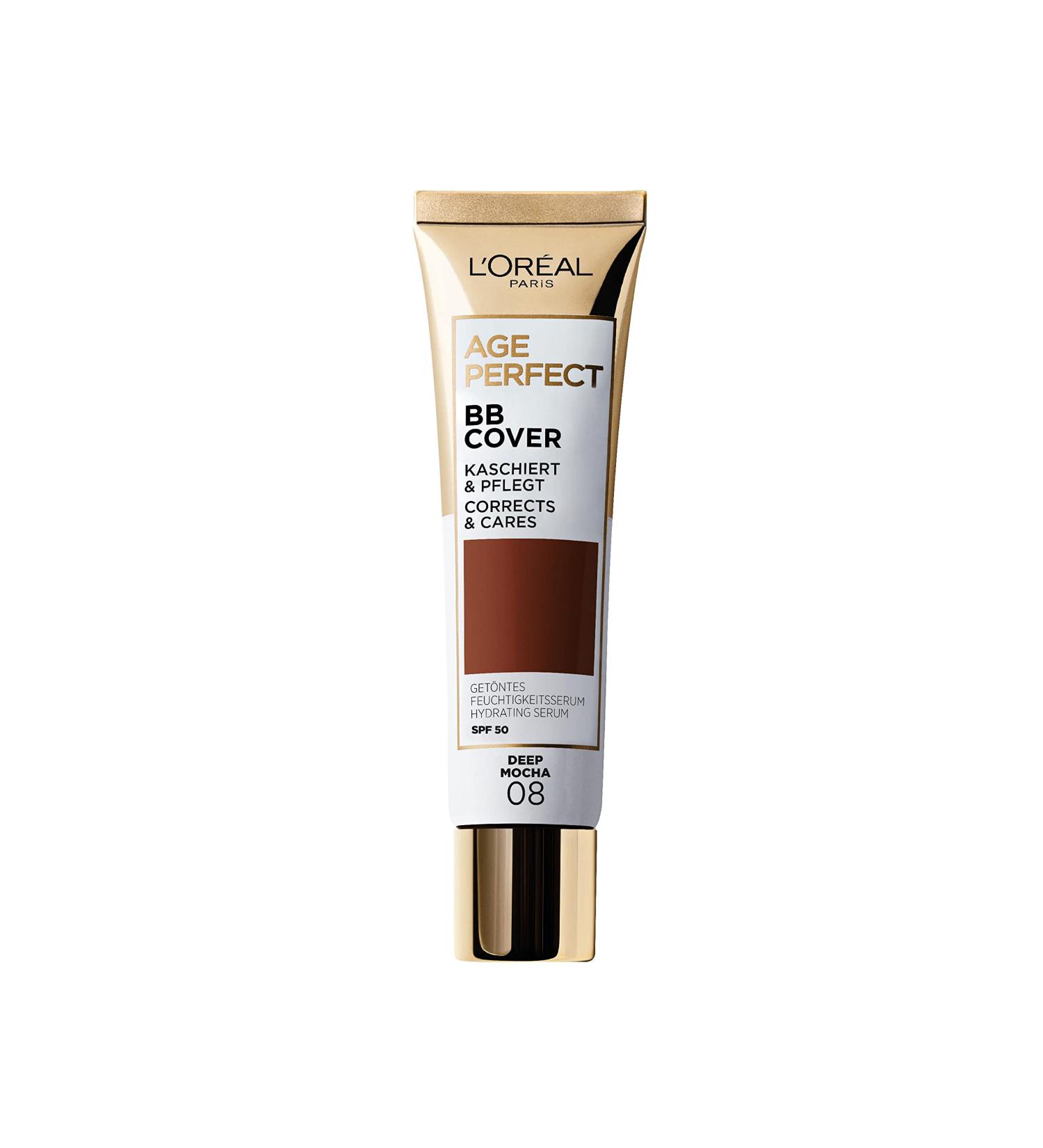 L'Oreal Paris LOr al Paris Age Perfect BB Cream 08 Mahogany lightweight infused with hydrating serum Vitamin B3 SPF 50