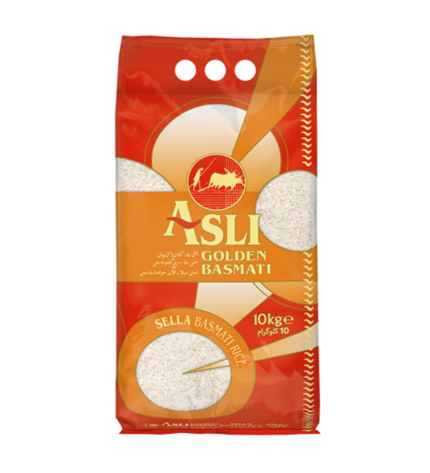 Asli's Golden Sella Basmati Rice 10kg - Pack of 1