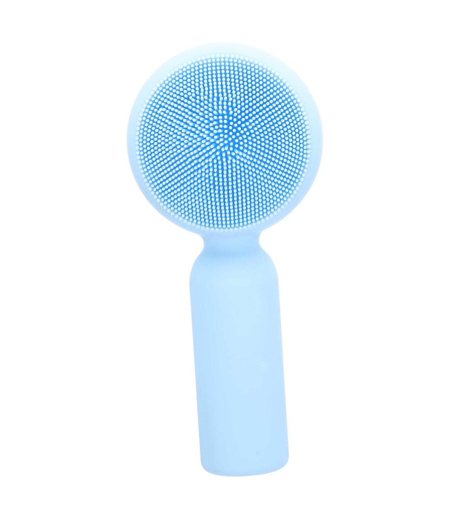 Ipetboom Silicone Face Brush Face Washing Brush Facial Exfoliator Scrubber Hand Scrubber Silicone Facial Scrubber Exfoliating Brush Exfoliate for Face Scrubber Manual 3D Cleanser Silica Gel 11x5cm Sky-blue - Buy Online on GoSupps.com