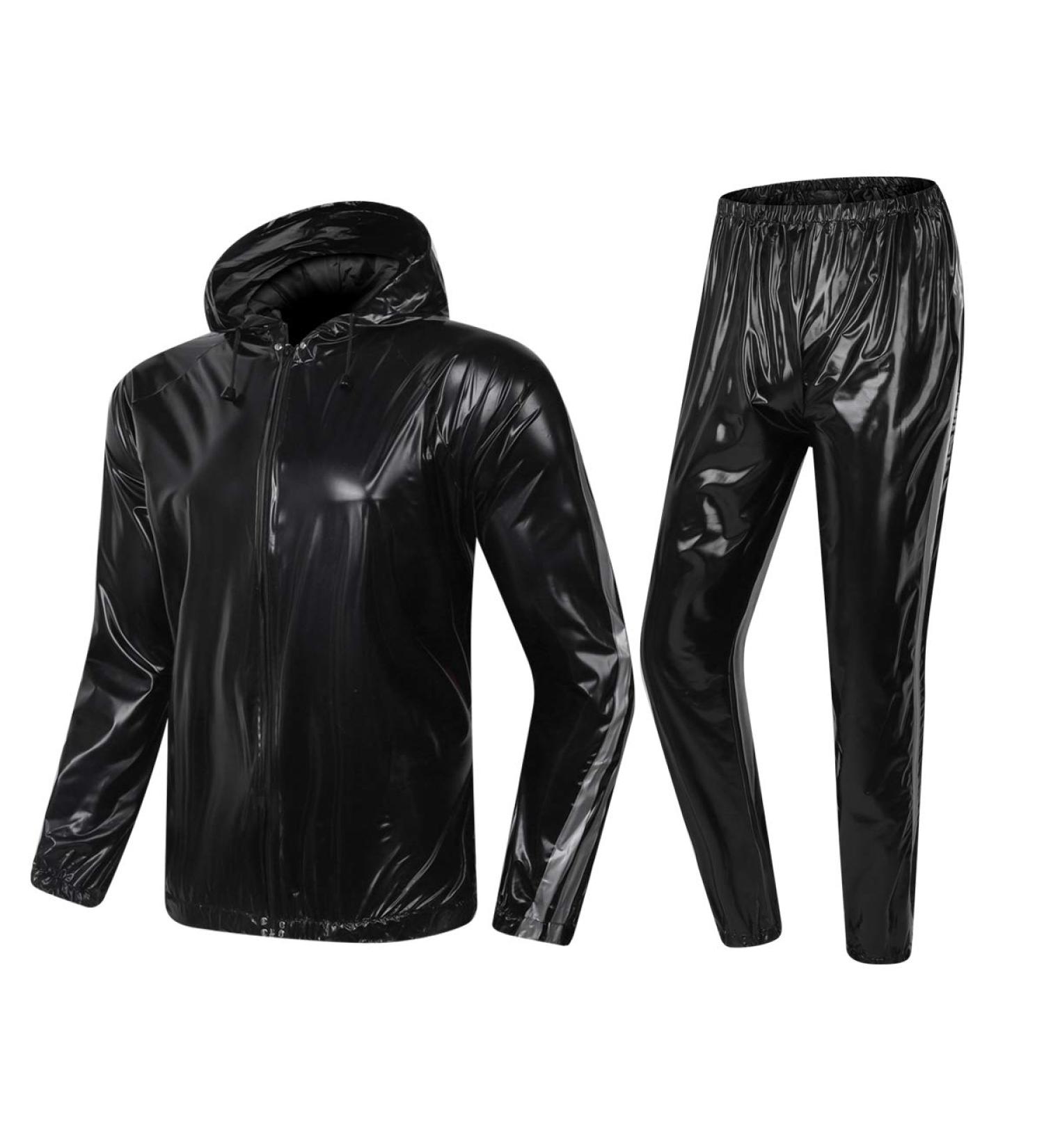 MulYeeh Weight Loss Sweat Suit - Anti-Rip Full-Zip Sauna Suit for Men Women - Black Large - Buy Online on GoSupps.com