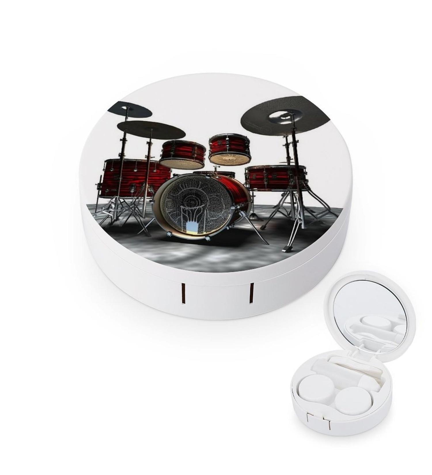 Buy Cool Drum Set Portable Contact Lens Case | Travel-Friendly Storage Box for Contacts - Buy Online on GoSupps.com