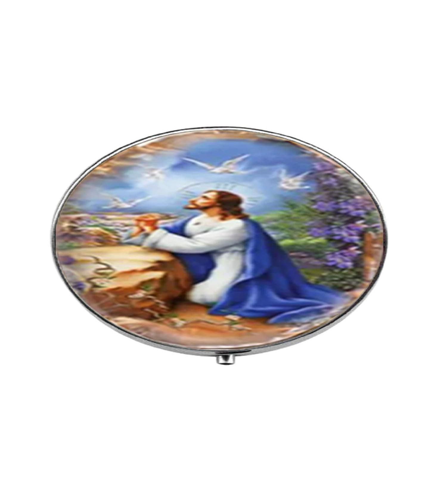 Shop Unique Jesus Art Glass Pill Box - Religious Faith Charm & Candy Storage - International Shipping Available - Buy Online on GoSupps.com