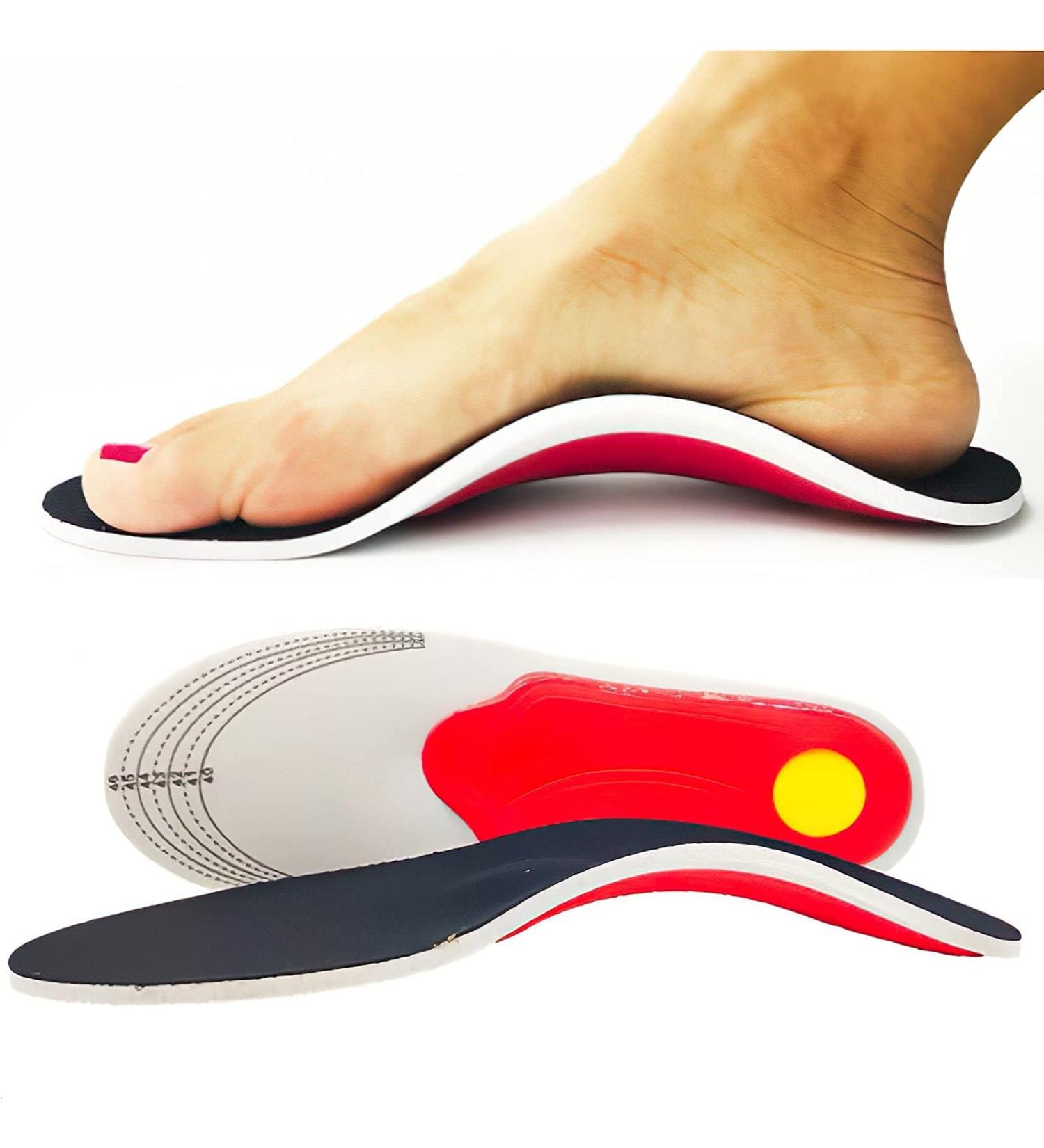 Plantar Fasciitis Relief Arch Support Shoe Inserts Insoles for Flat Feet for Men & Women Orthotic Feet Heel Pain Shock Absorption Comfortable Insoles Small EU 35-40 White - Buy Online on GoSupps.com