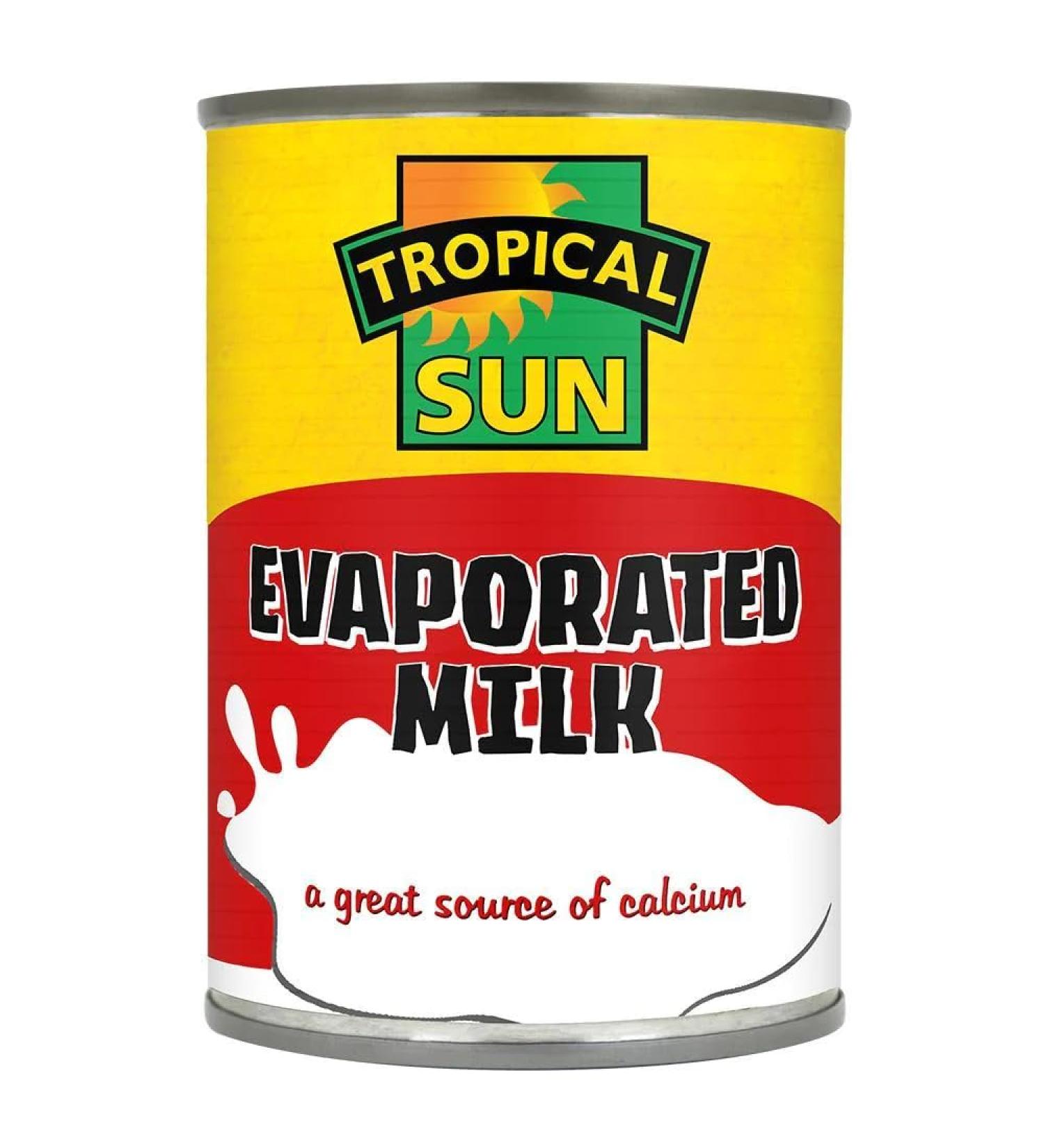 MASTropical Sun Evaporated Milk 410g Case of 12-Fd