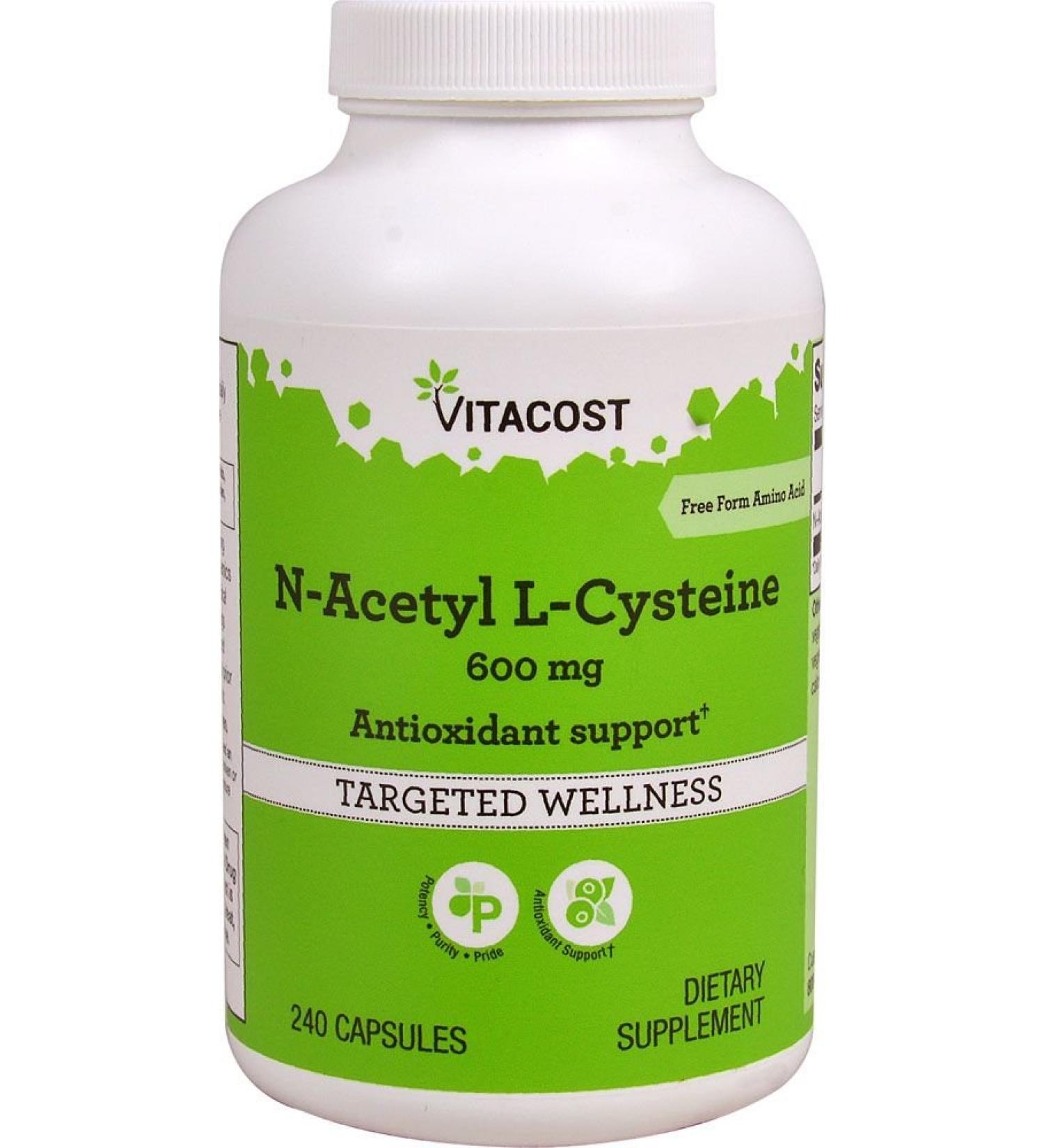Vitacost N-Acetyl Cysteine (NAC) - 600 mg - 240 Capsules