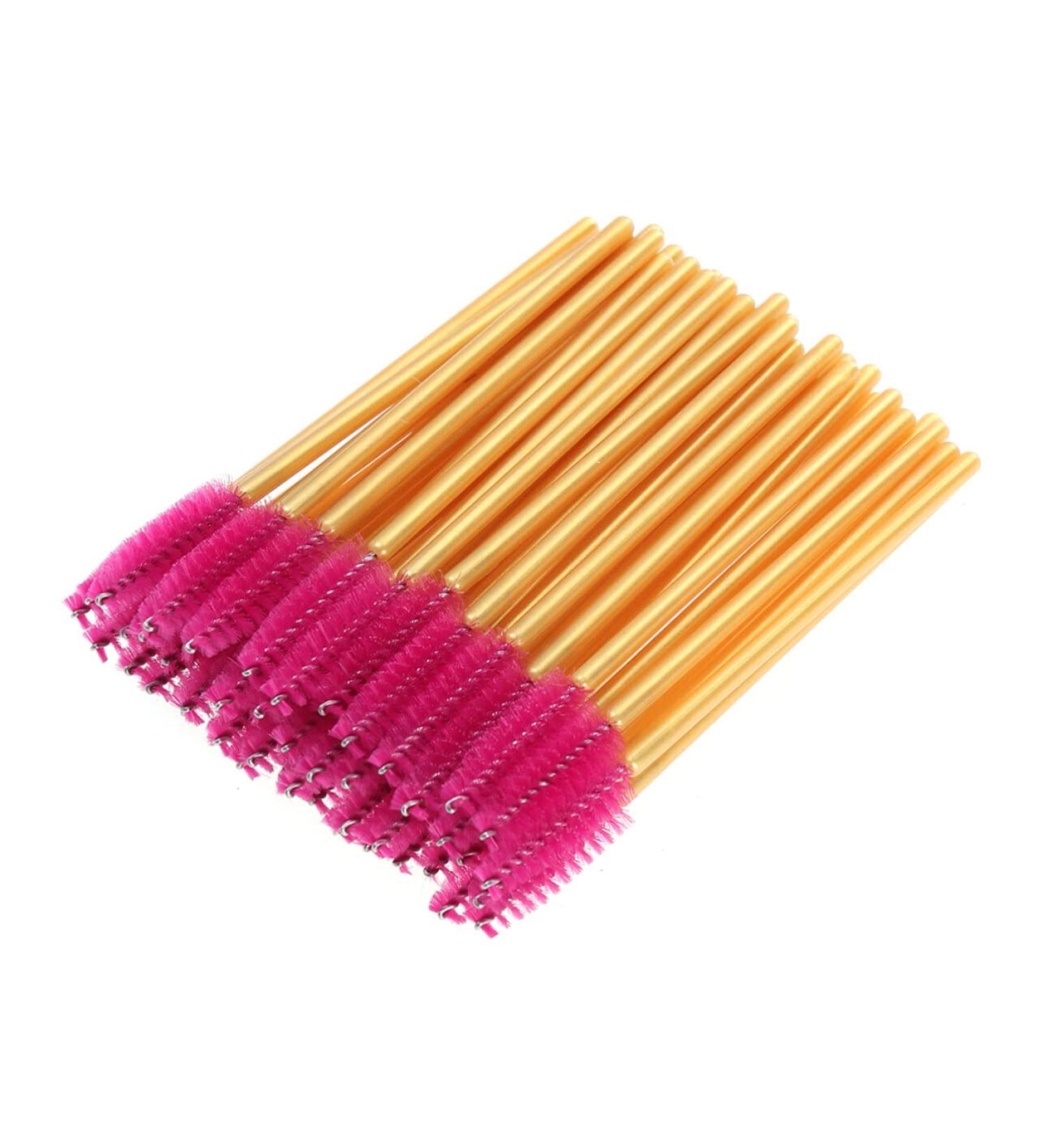 FOMIYES 50 Pcs Colorful Mascara Colored Mascara Mascaras Makeup Eyelash Brush Applicator Suite Make up 50 Pcs Rose - Buy Online on GoSupps.com