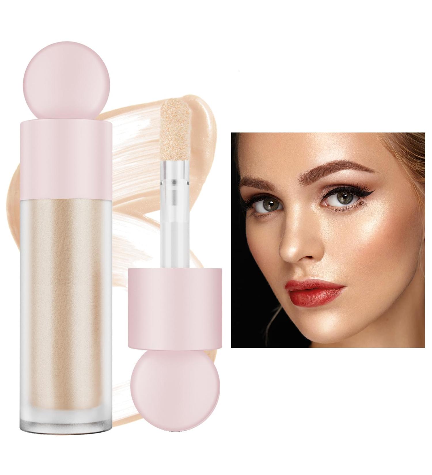 Highlighter Liquide Hydratant Brighten Illuminateur de Teint Longue Dur e Smooth Shimmer Illuminateur Liquide Naturel Facile Utiliser Highlighter Makeup pour Visage Corps Pommettes Glow #2 Lumi re des toiles 7.5 ml (Lot de 1) - Buy Online on GoSupps.com