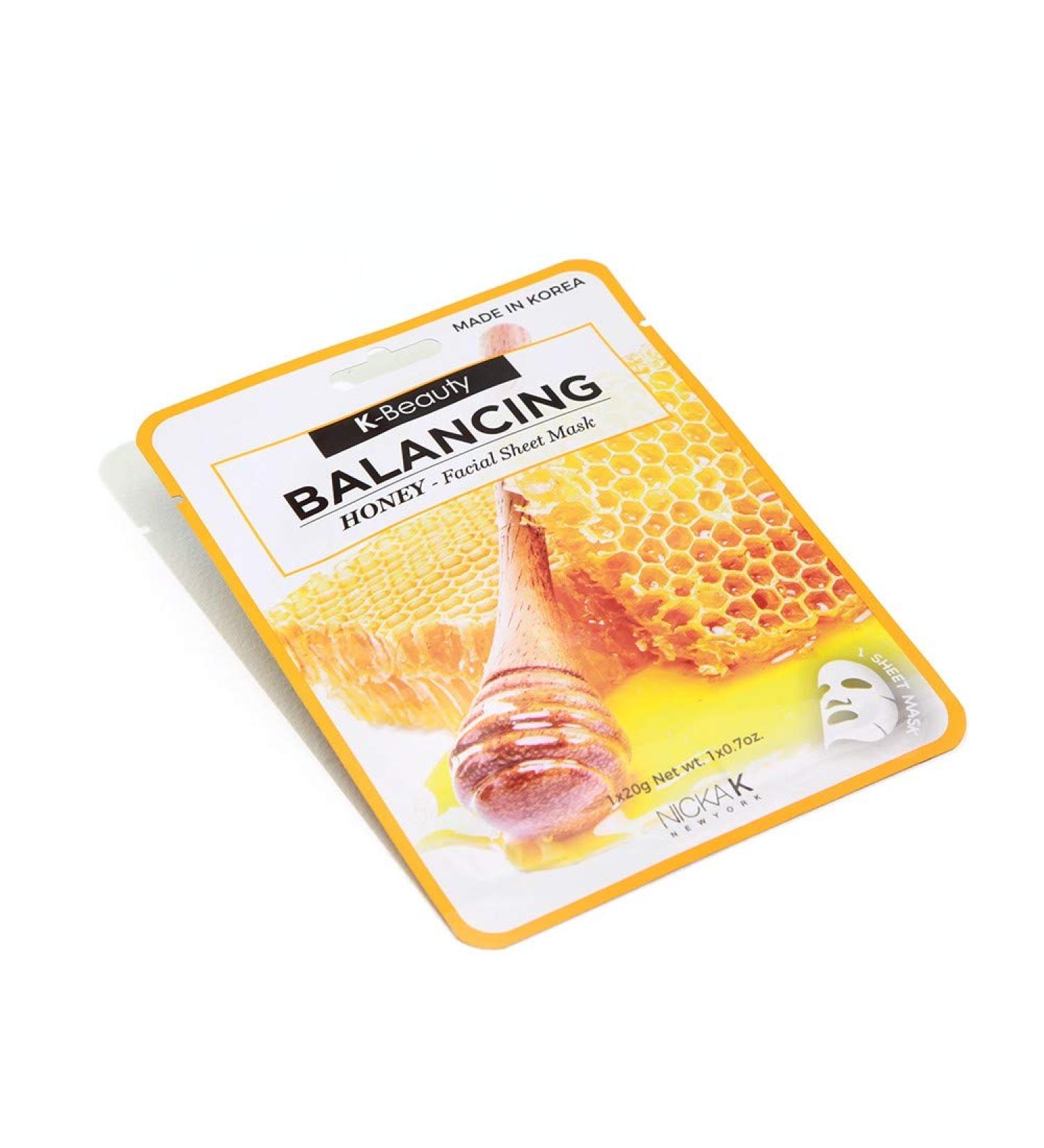 K-Beauty Balancing Honey Facial Sheet Mask - Hydrating & Nourishing Skincare for Radiant Glow | Shop Internationally - Buy Online on GoSupps.com