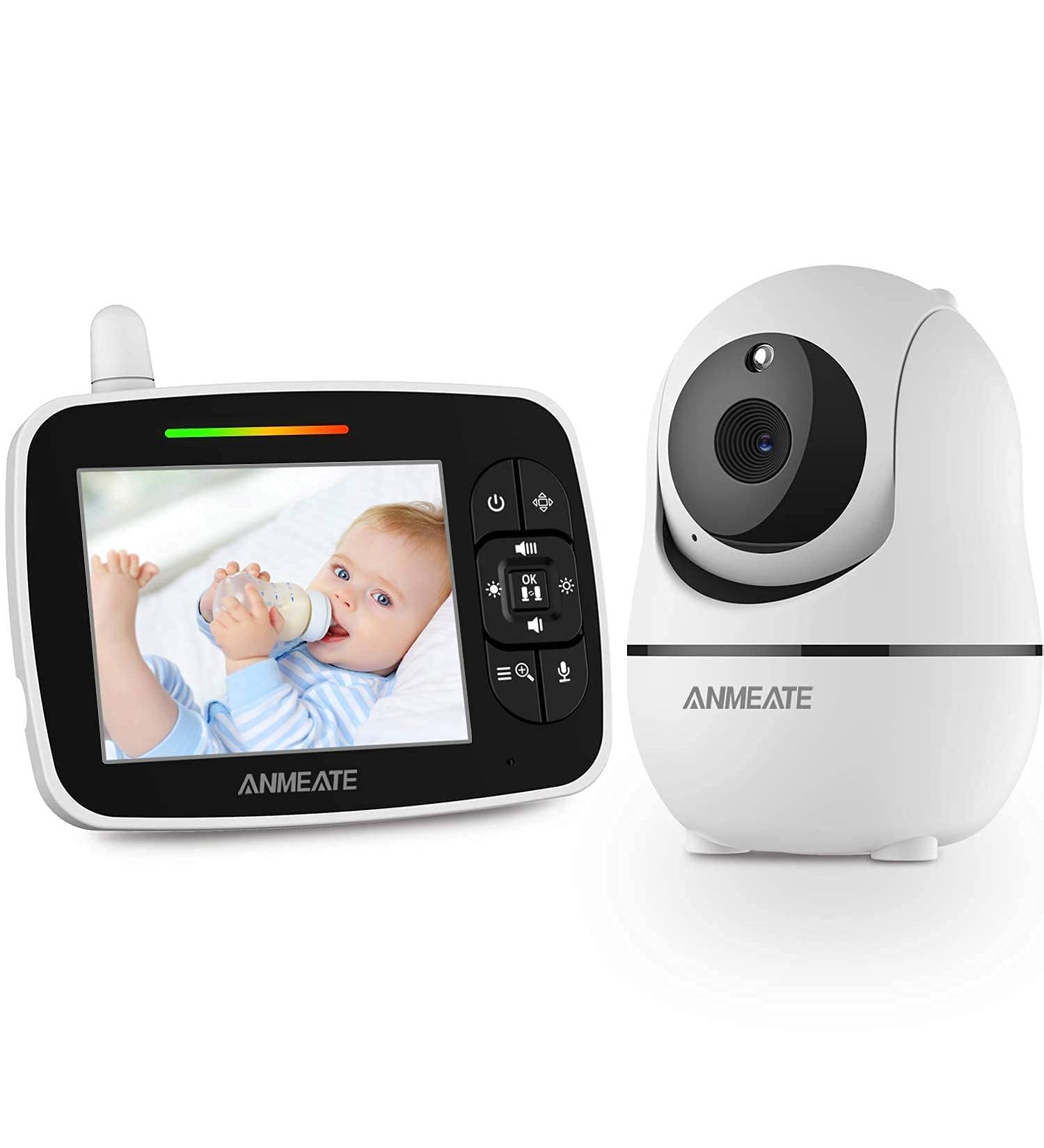 Baby Monitor with Remote Pan-Tilt-Zoom Camera  3.5 Large Display Video Baby Monitor with Camera and Audio |Infrared Night Vision |Two Way Talk | Room Temperature| Lullabies and 960ft Range (V2) - Buy Online on GoSupps.com