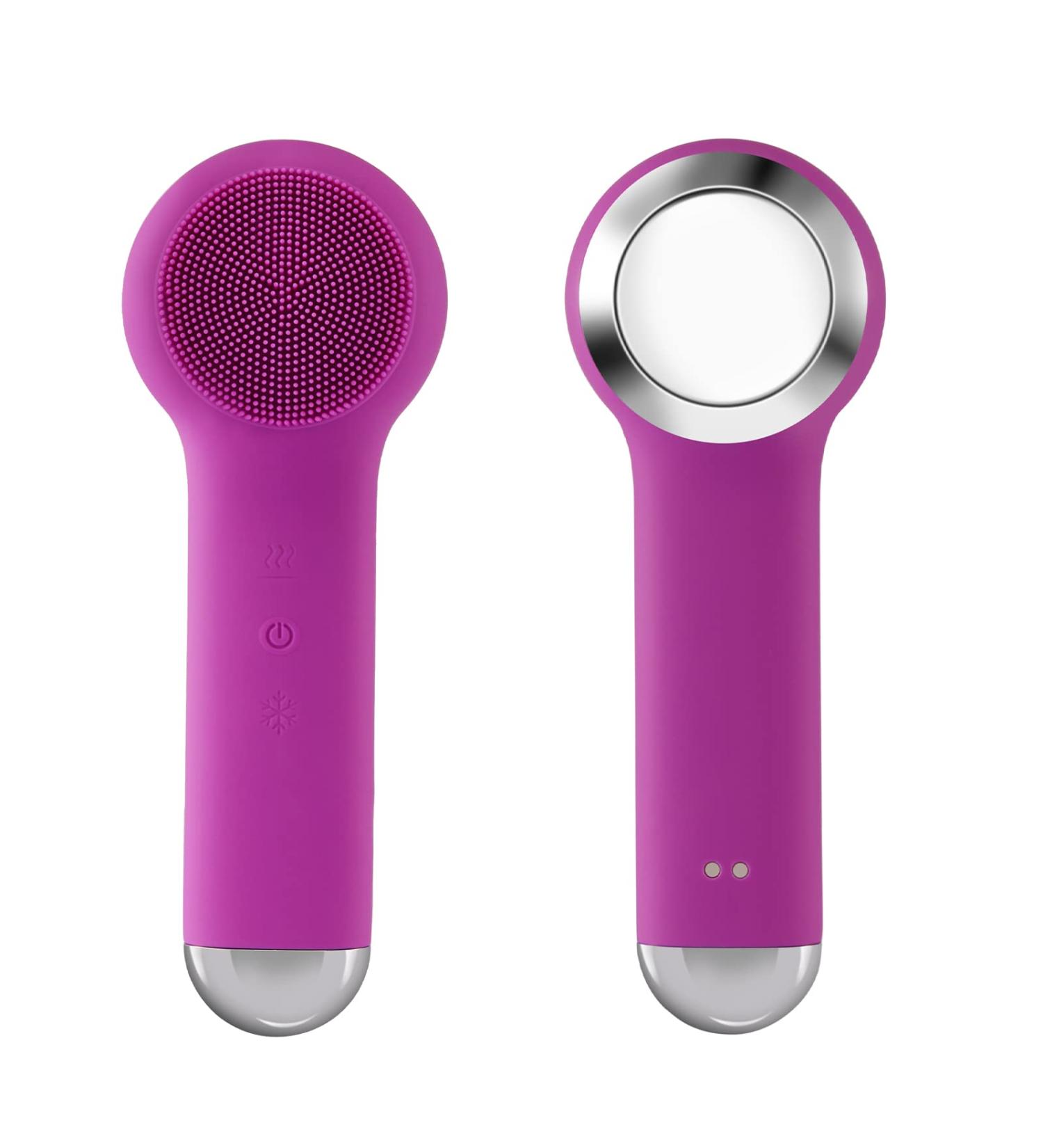 Rechargeable Facial Cleansing Brush for Men & Women - Electric Face Scrubber Cleanser for Deep Exfoliation and Cleansing (Purple) - Buy Online on GoSupps.com