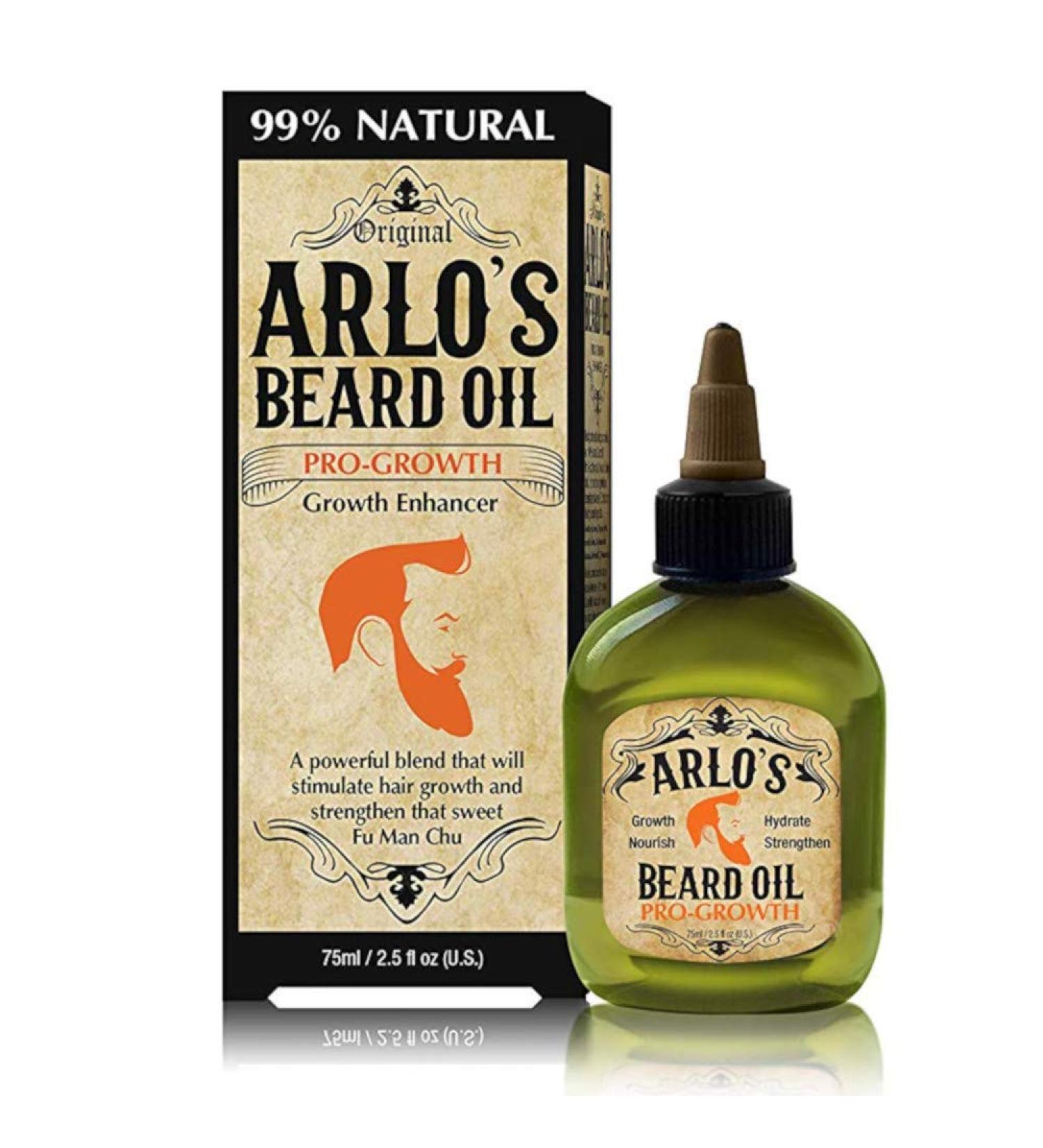 Arlo 99% Natural Beard Oil 2.5oz - Pro-Growth Enhancer for Thicker Beard Growth - Buy Online on GoSupps.com