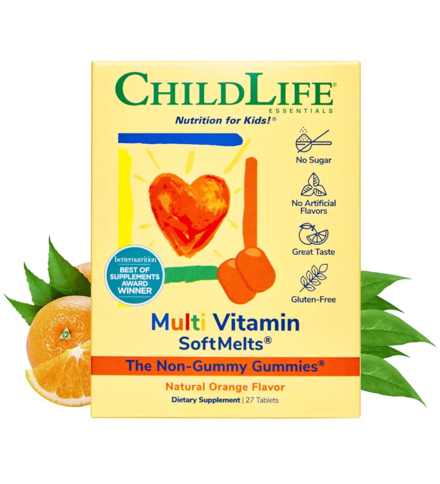 ChildLife Multi Vitamin SoftMelts | Natural Orange Flavor | 27 Tablets - Buy Online on GoSupps.com