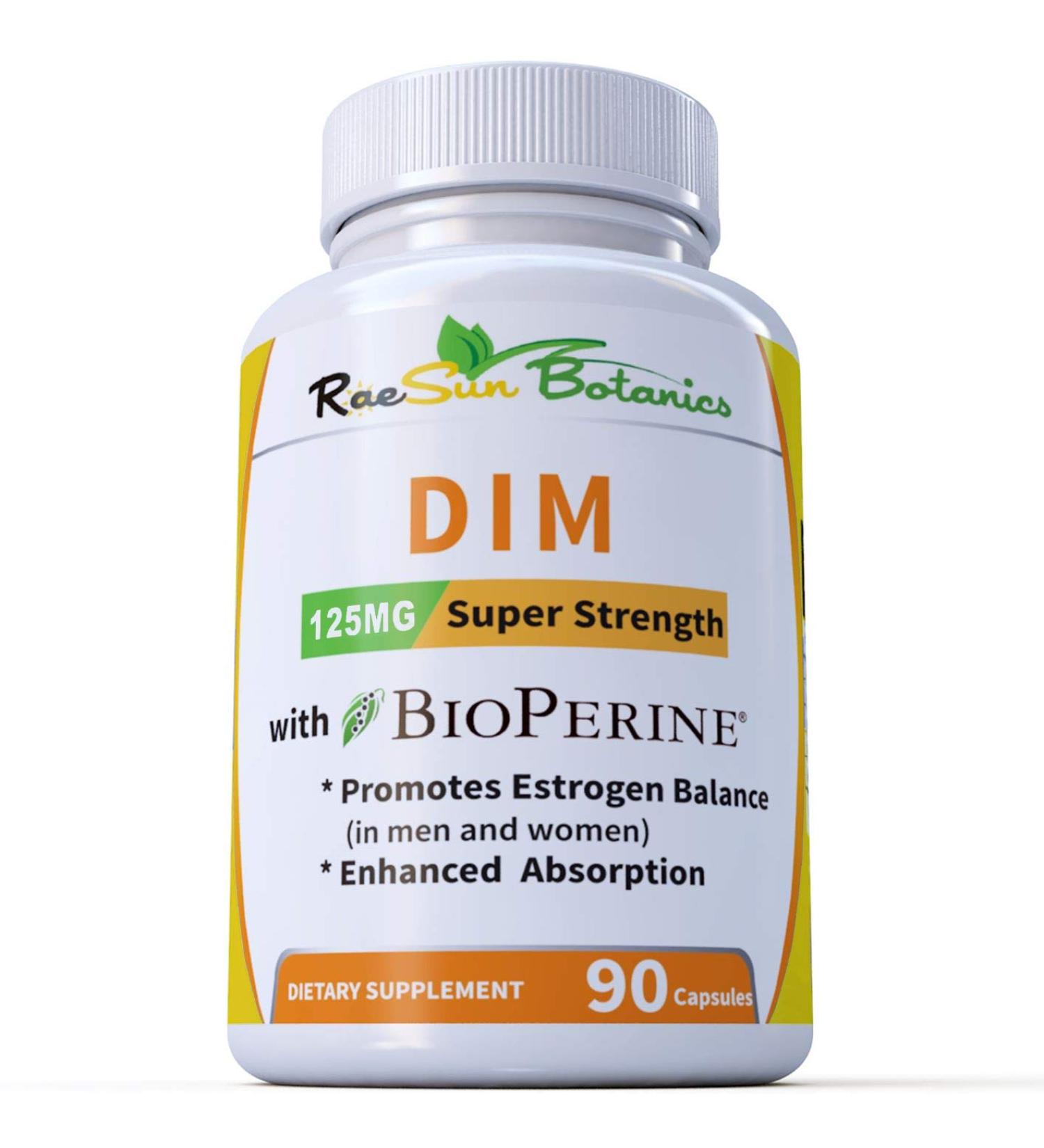 Raesun Botanics DIM Supplement 125mg | Estrogen Balance Hormone Support & Acne Relief - 90-Day Supply - Buy Online on GoSupps.com