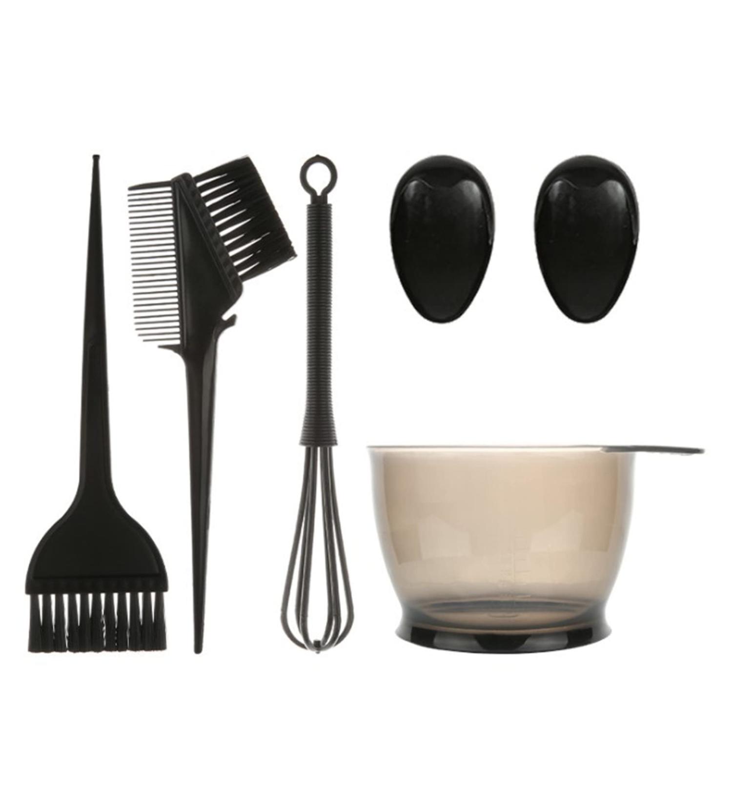 SYXLS 6-Piece Hair Colouring Tools Kit - Hair Dye Brushes, Tinting Bowl, Ear Cover & Comb Set - Buy Online on GoSupps.com