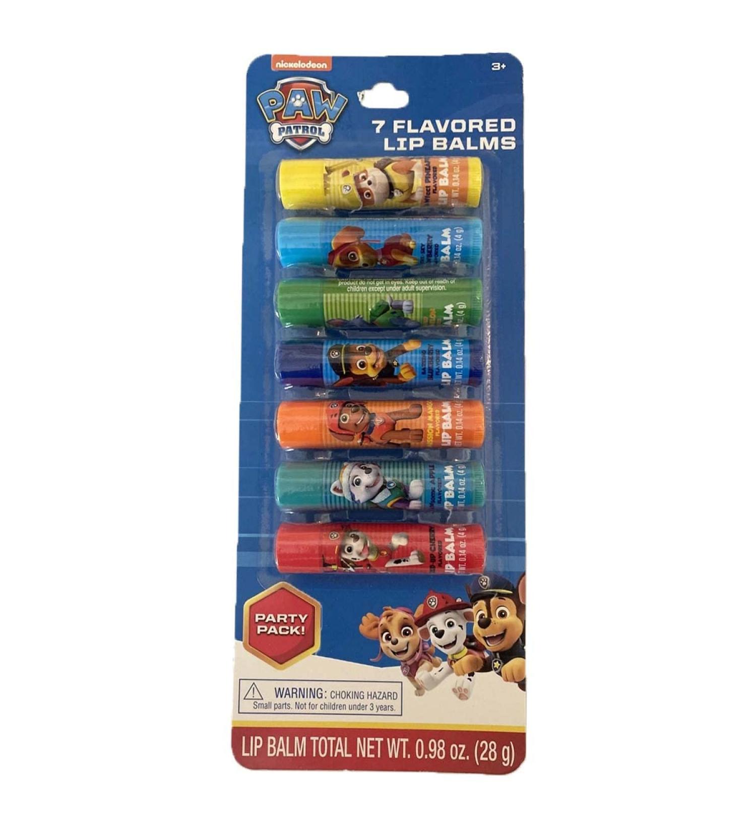 Taste Beauty Paw Patrol 7-Pack Variety Flavored Lip Balm